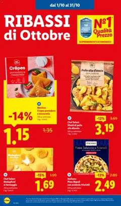 Anteprima del volantino Pizza Napoli con salsiccia friarielli, Pizza Napoli con salsiccia friarielli 430 g confezione valido a partire dal 01.10.2025 | Pagina: 6