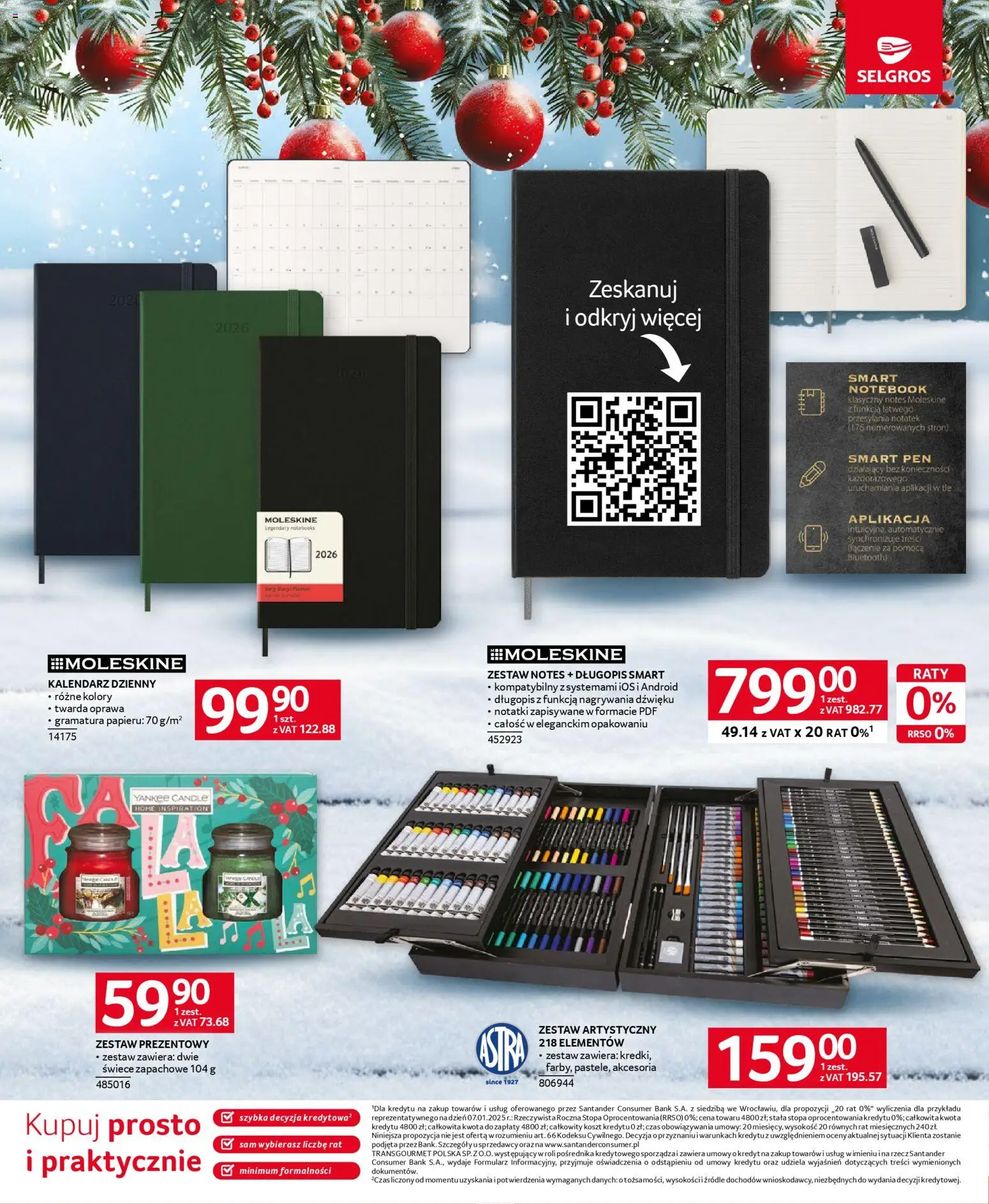 Selgros cash&carry Gazetka - Prezenty od 20.11.2025 | Strona: 17 | Produkty: Kalendarz, Notebook, Świece