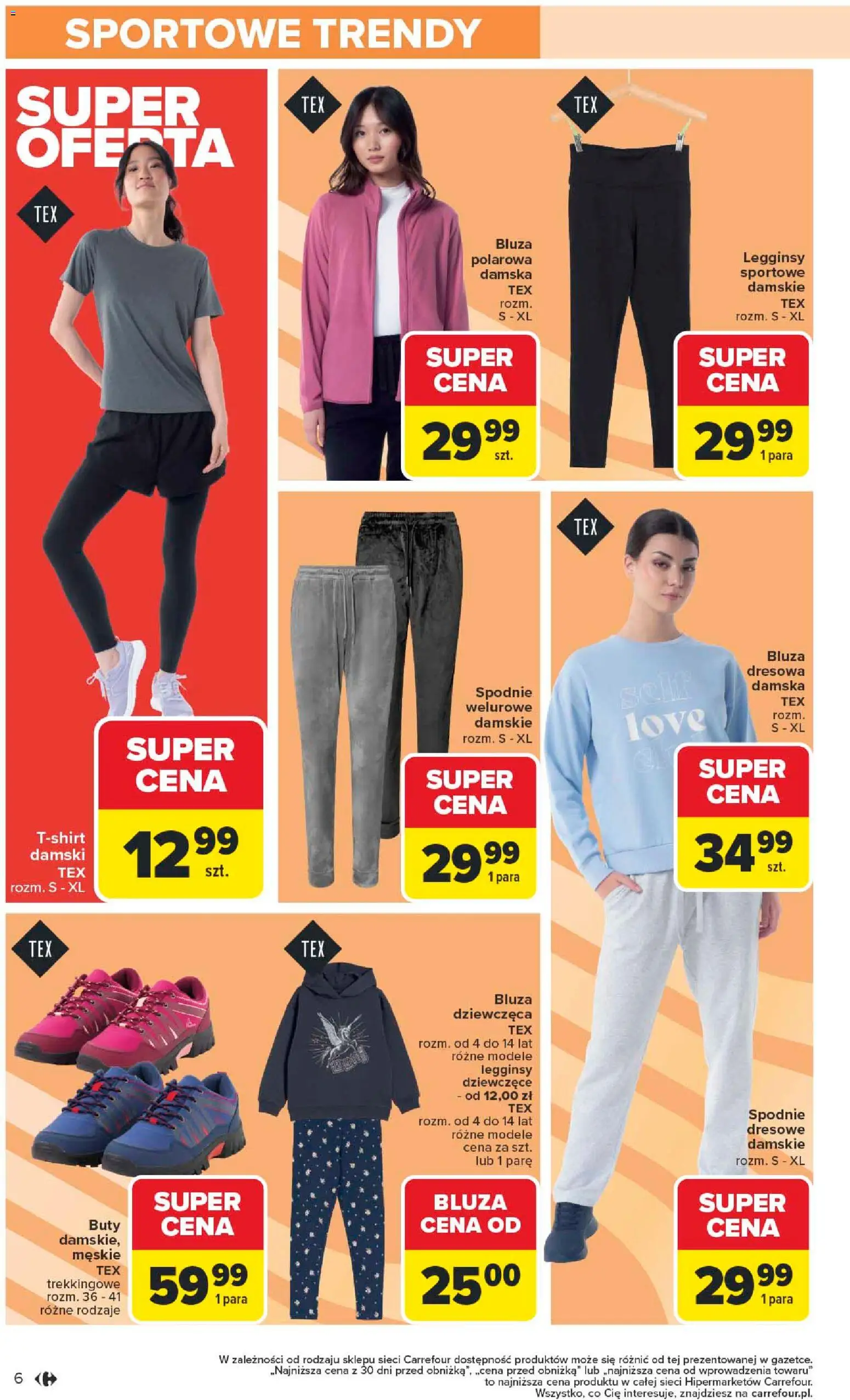 Carrefour Gazetka - Łap super okazje od 19.01.2026 | Strona: 6 | Produkty: Spodnie, Legginsy, Buty
