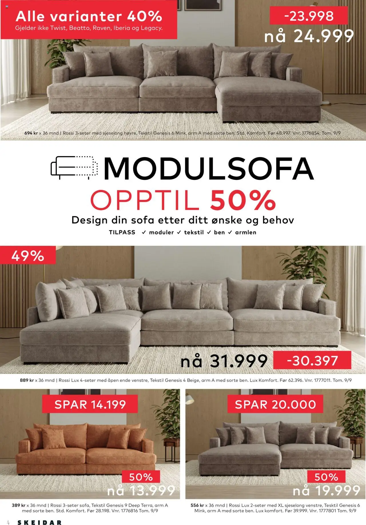  | Side: 4 | Produkter: Sofa, Sjeselong