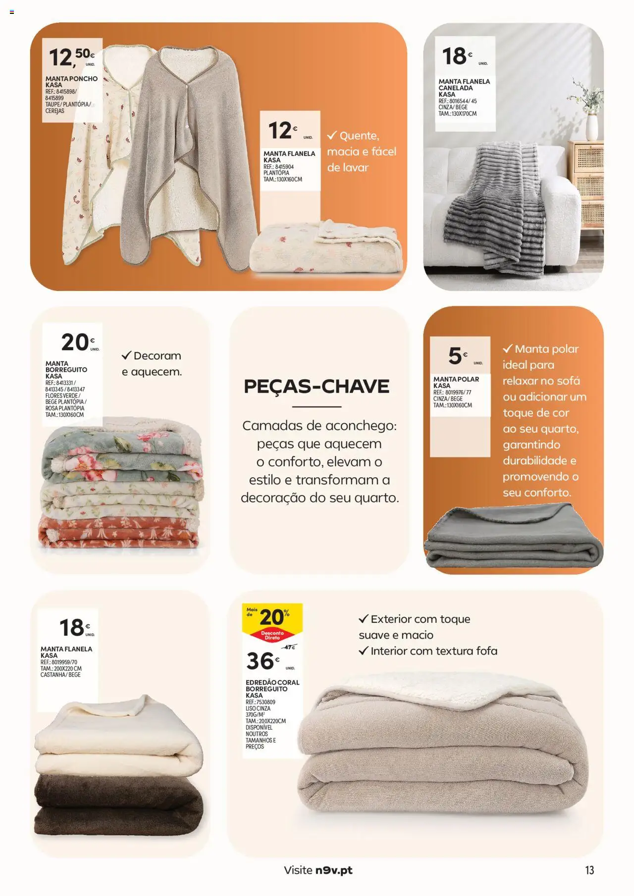 Continente - Açores: Casa Outono │ válido de 14.10.2025 | Página: 13 | Produtos: Flores, Sofá