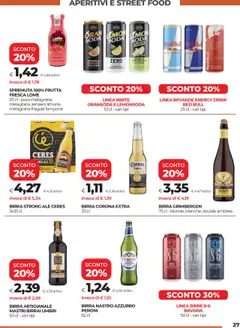 Volantino COOP del 19.06.2025 | Pagina: 27 | Prodotti: Birra, Frutta, Ceres, Red Bull