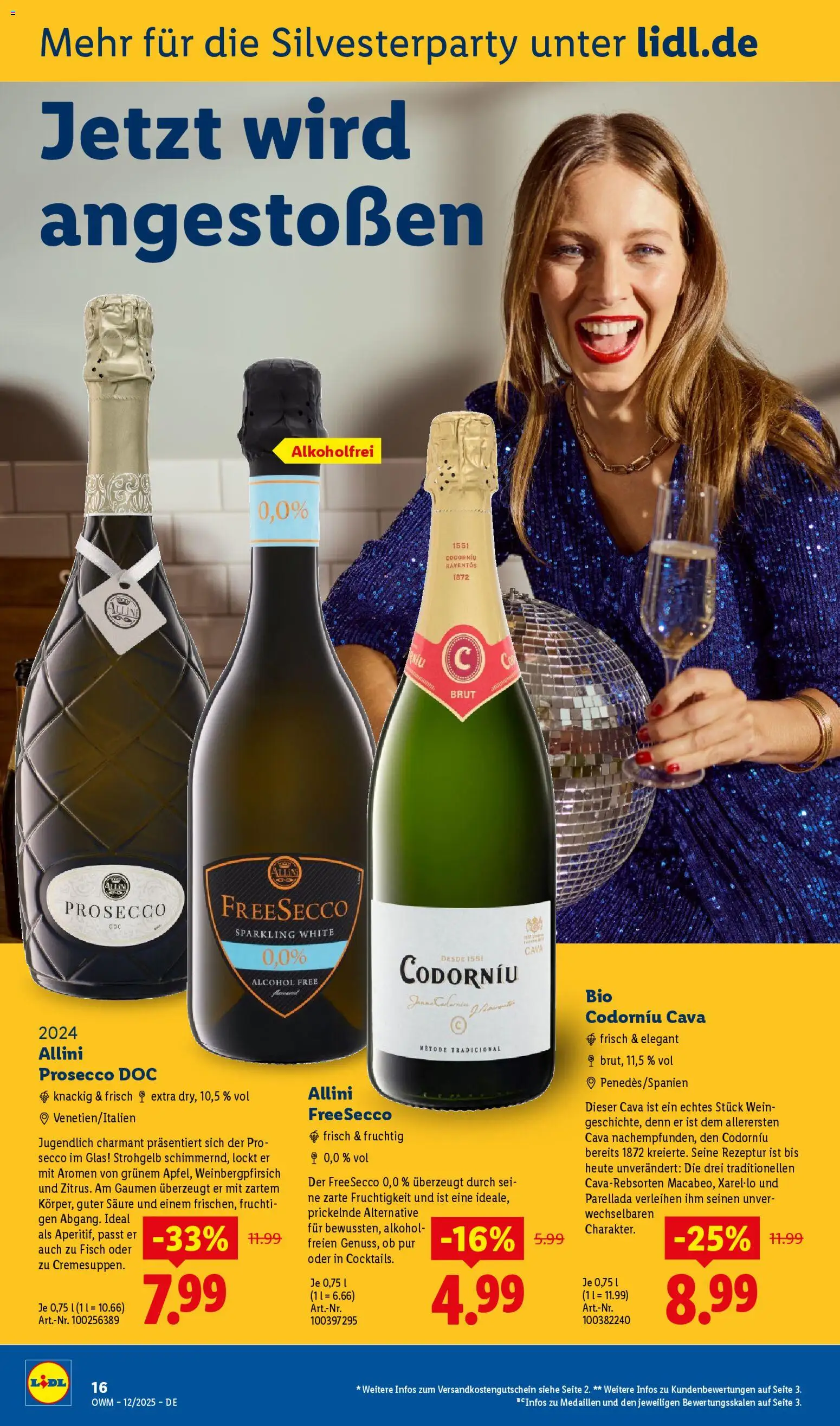 Lidl - Prospekt – gültig ab 01.12.2025 | Seite: 16 | Produkte: Fisch, Prosecco, Wein