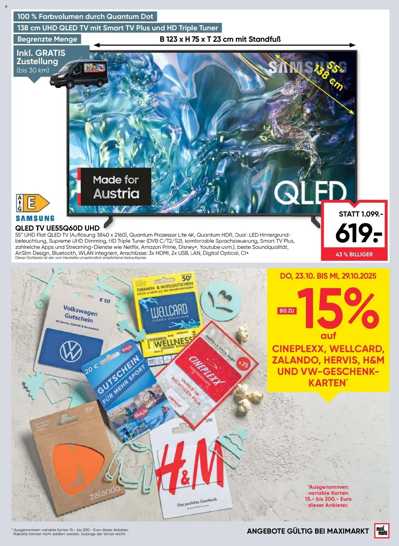 Maximarkt Haid, Linz  gültig ab 23.10.2025 | Seite: 19 | Produkte: TV, Samsung