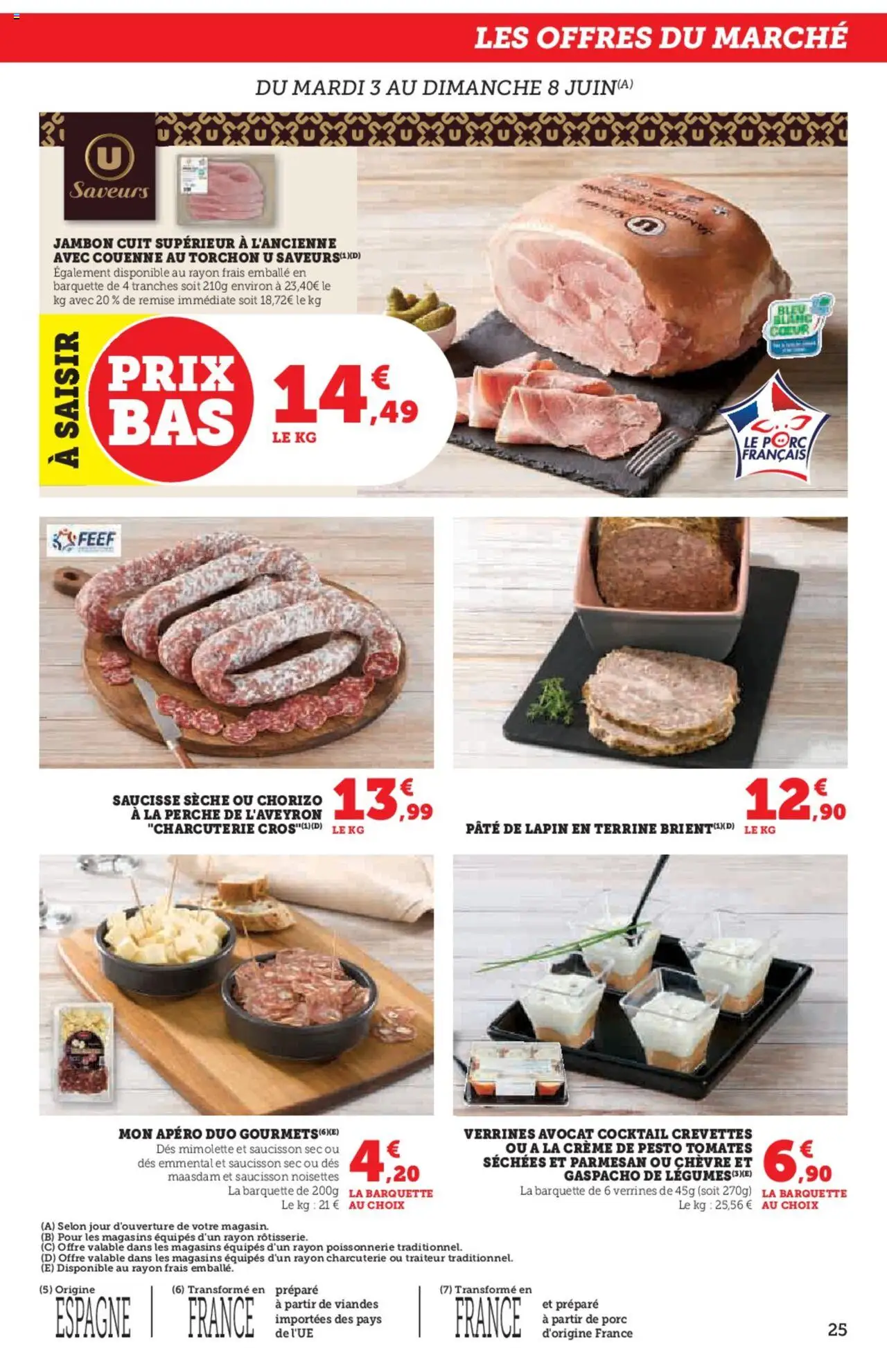  | Page: 25 | Produits: Chorizo, Pesto, Verrines, Crème