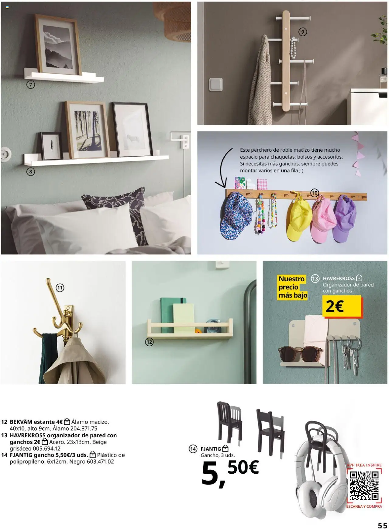 Catálogo IKEA Accesorios y decoración │ válido desde el 25.09.2025 | Página: 55 | Productos: Perchero, Organizador, Estante