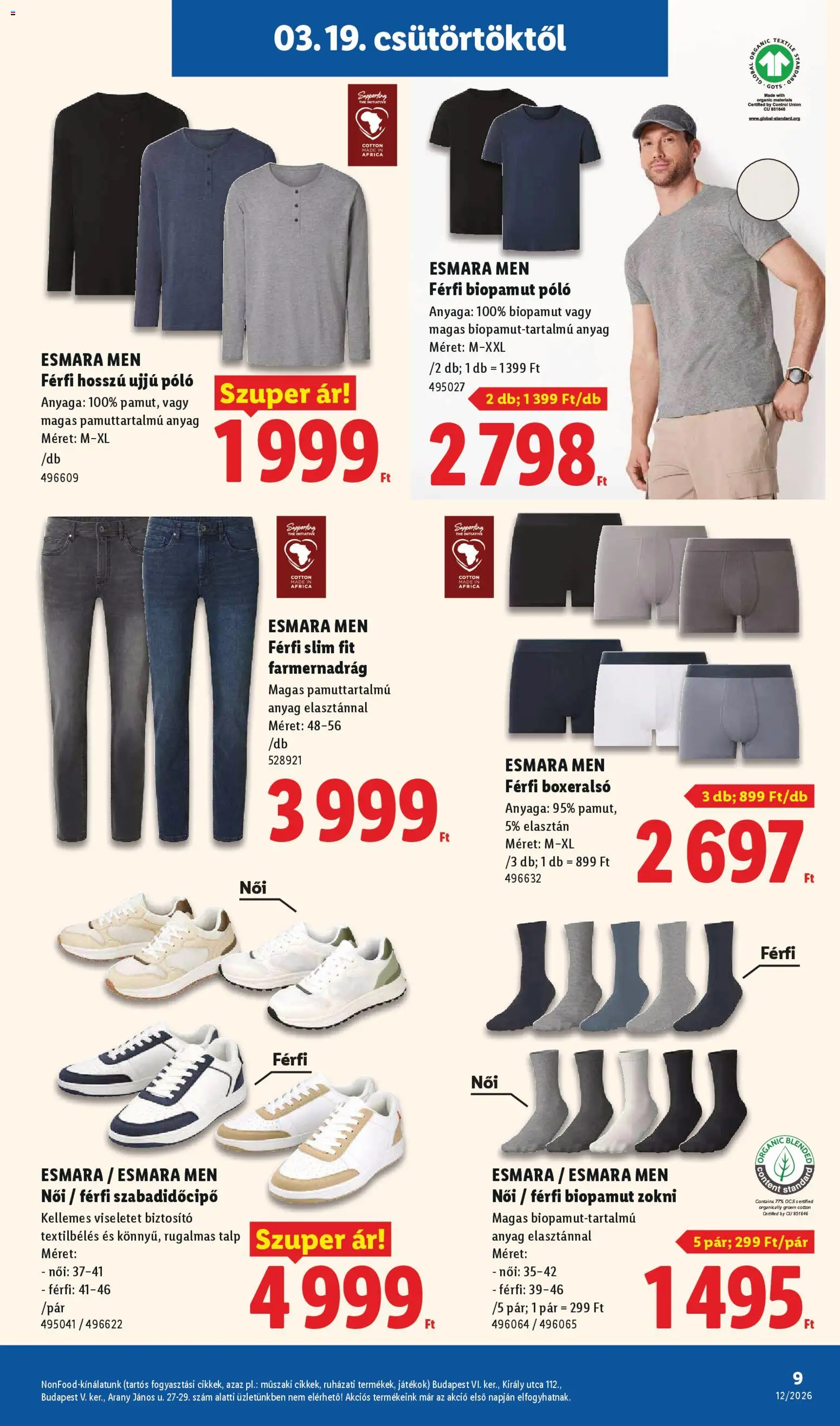 Lidl akciós ujság - amely érvényes a következő dátumtól: 19.03.2026 | Oldal: 9