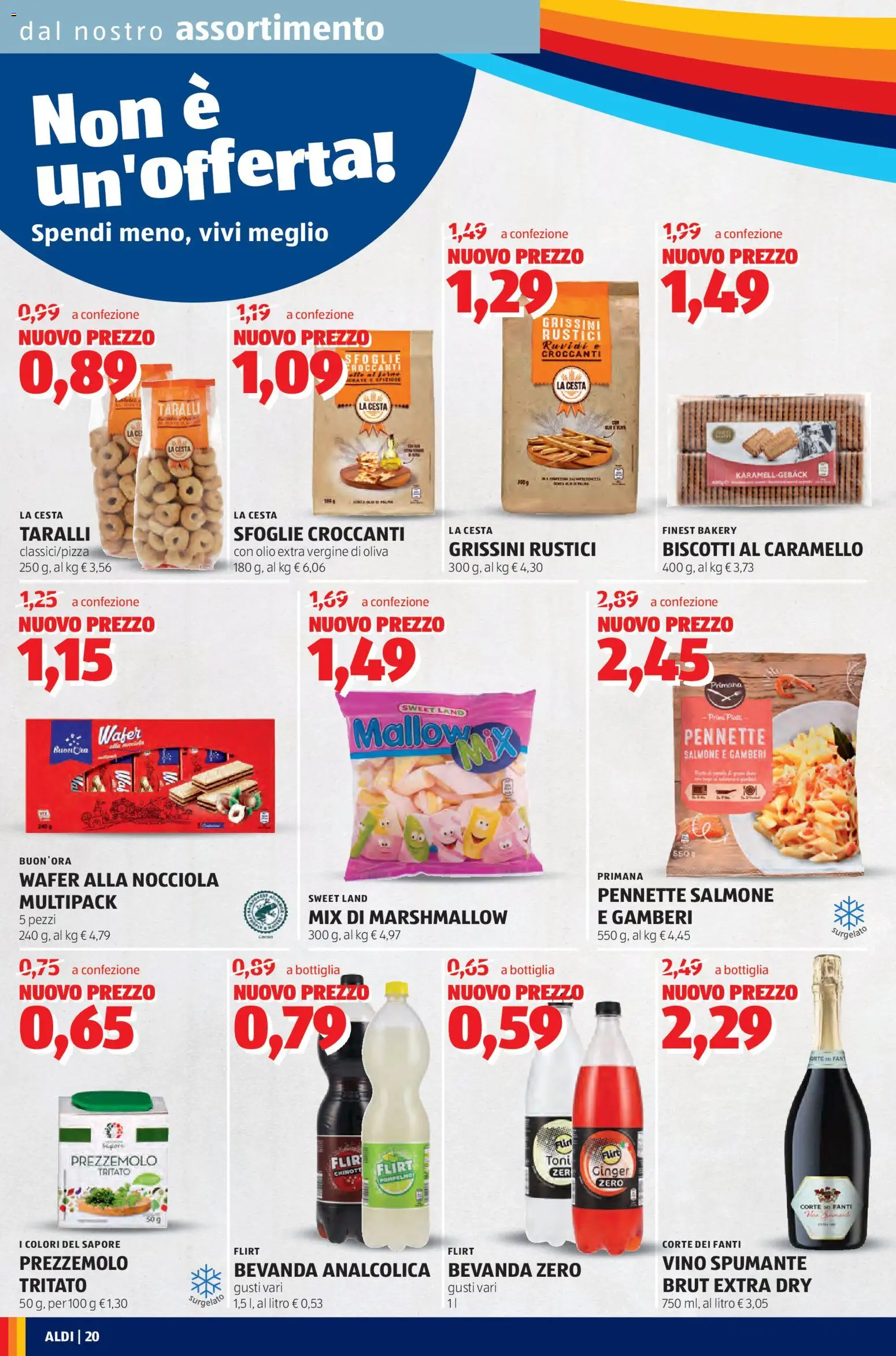 Volantino Aldi del 03.11.2025 | Pagina: 20 | Prodotti: Gamberi, Olio, Pasta, Prezzemolo