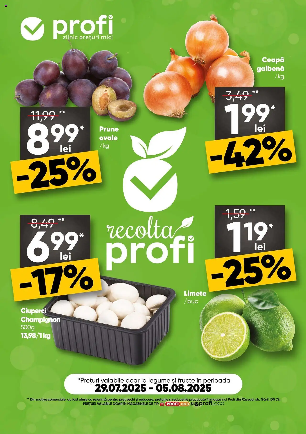Catalog Profi Fresh Loco – valabil de la 29.07.2025 | Pagină: 1 | Produse: Ceapă galbenă, Mici, Prune, Fructe