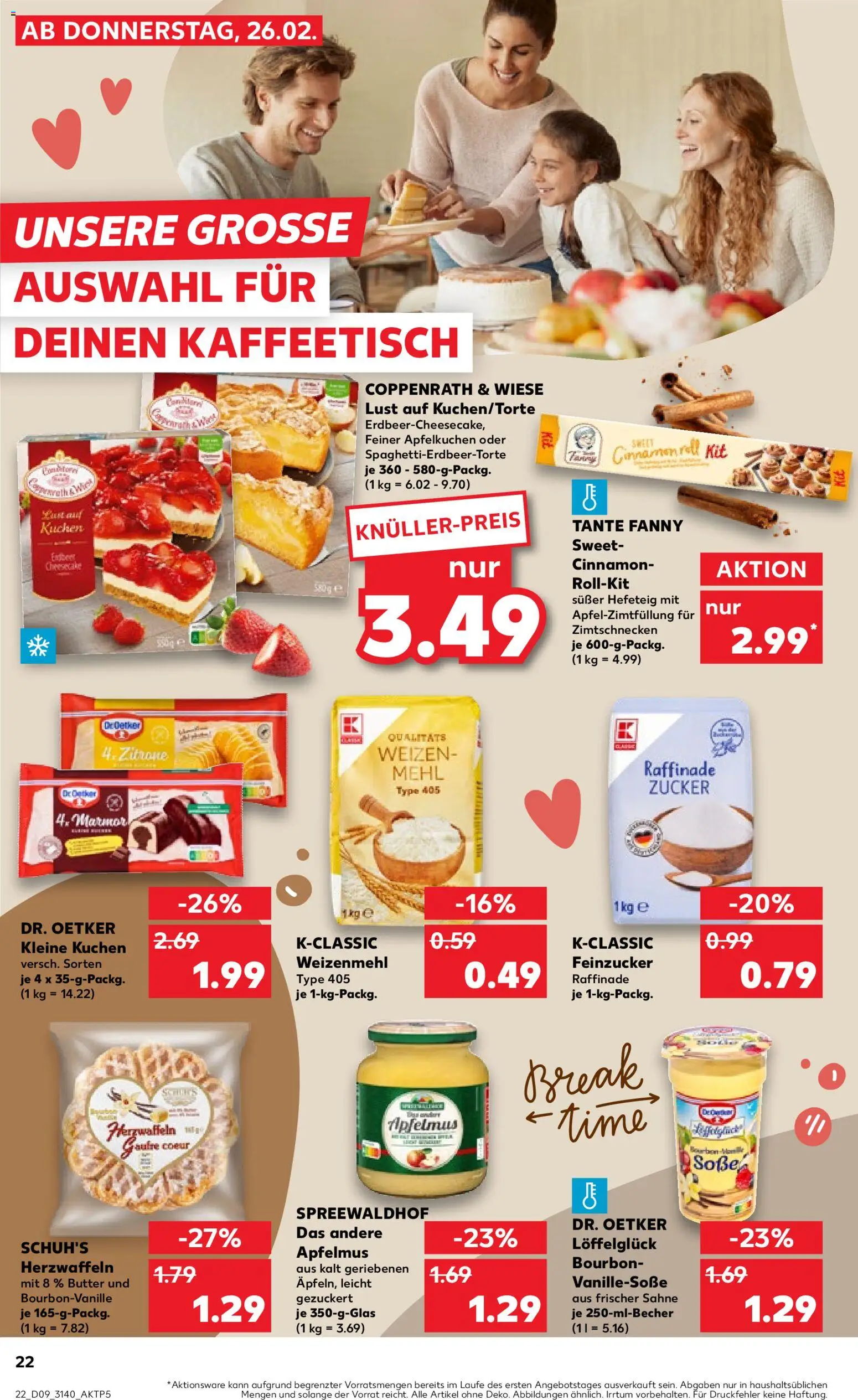 Kaufland prospekt Leipzig	 – gültig ab 26.02.2026 | Seite: 22 | Produkte: Apple, Soße, Bourbon, Kuchen