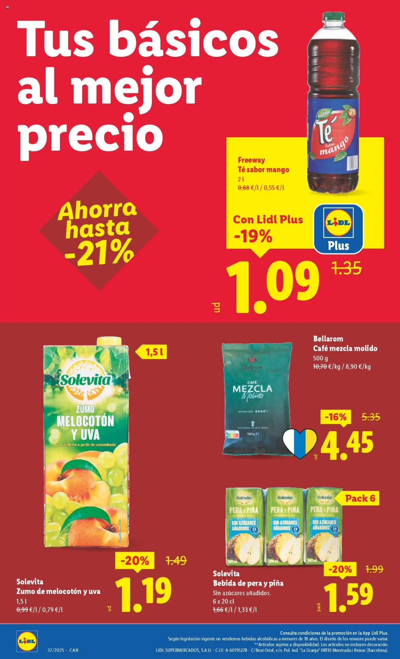 Lidl - Canarias │ válido desde el 08.09.2025 | Página: 2 | Productos: Piña, Ροζ πιπέρι, Té, Ρούτερ