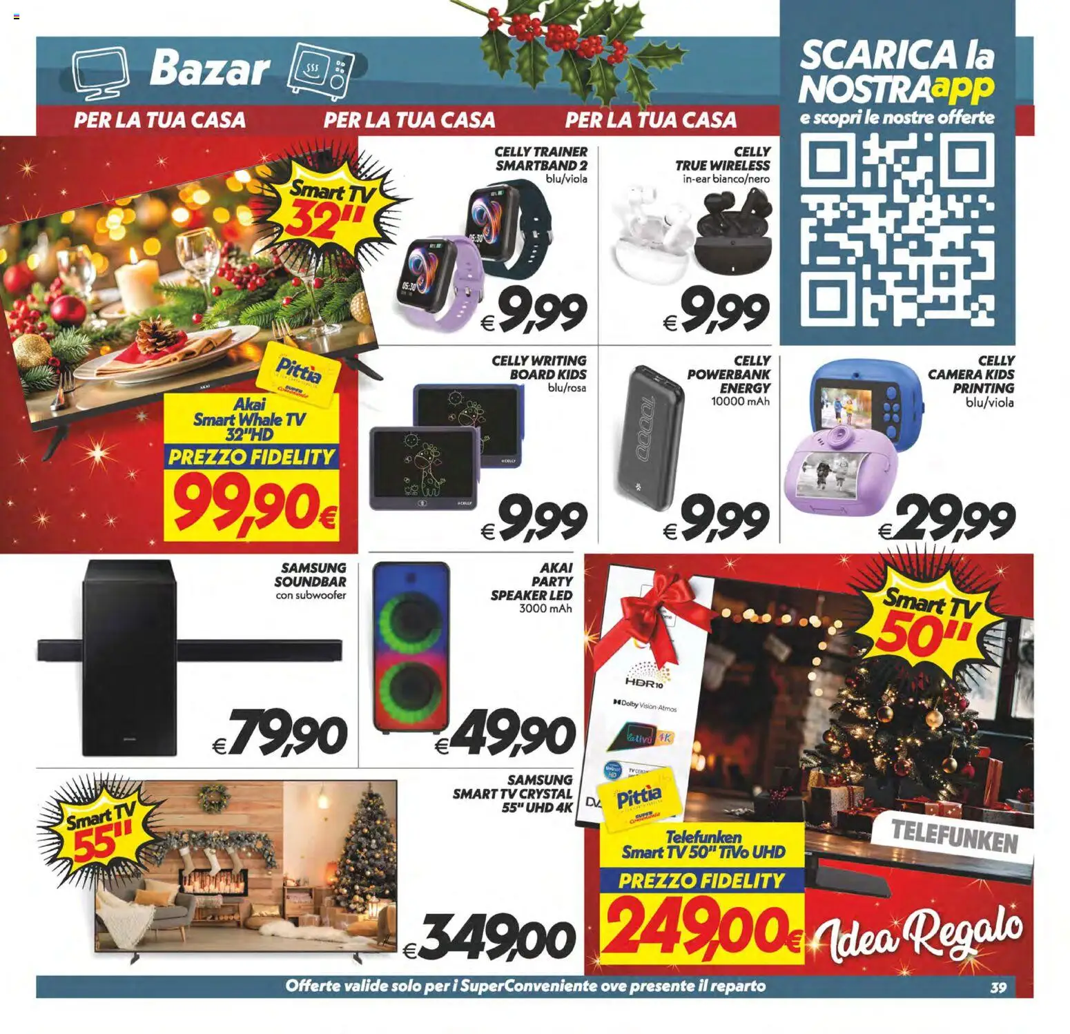 Volantino SuperConveniente del 05.12.2025 | Pagina: 39 | Prodotti: Soundbar, TV, Speaker, Samsung