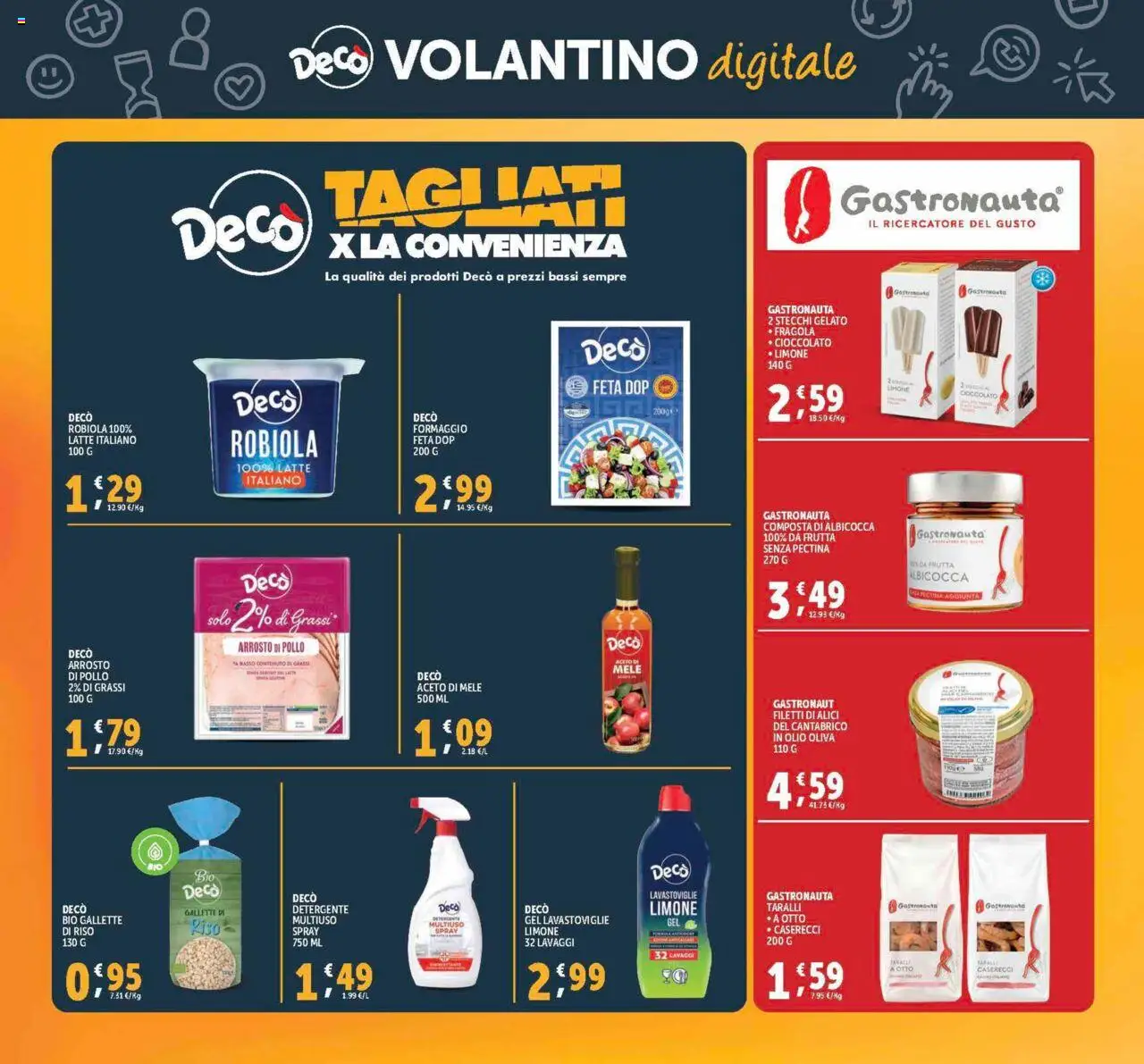 Volantino Decò del 21.08.2025 | Pagina: 34 | Prodotti: Cioccolato, Formaggio, Gallette, Robiola