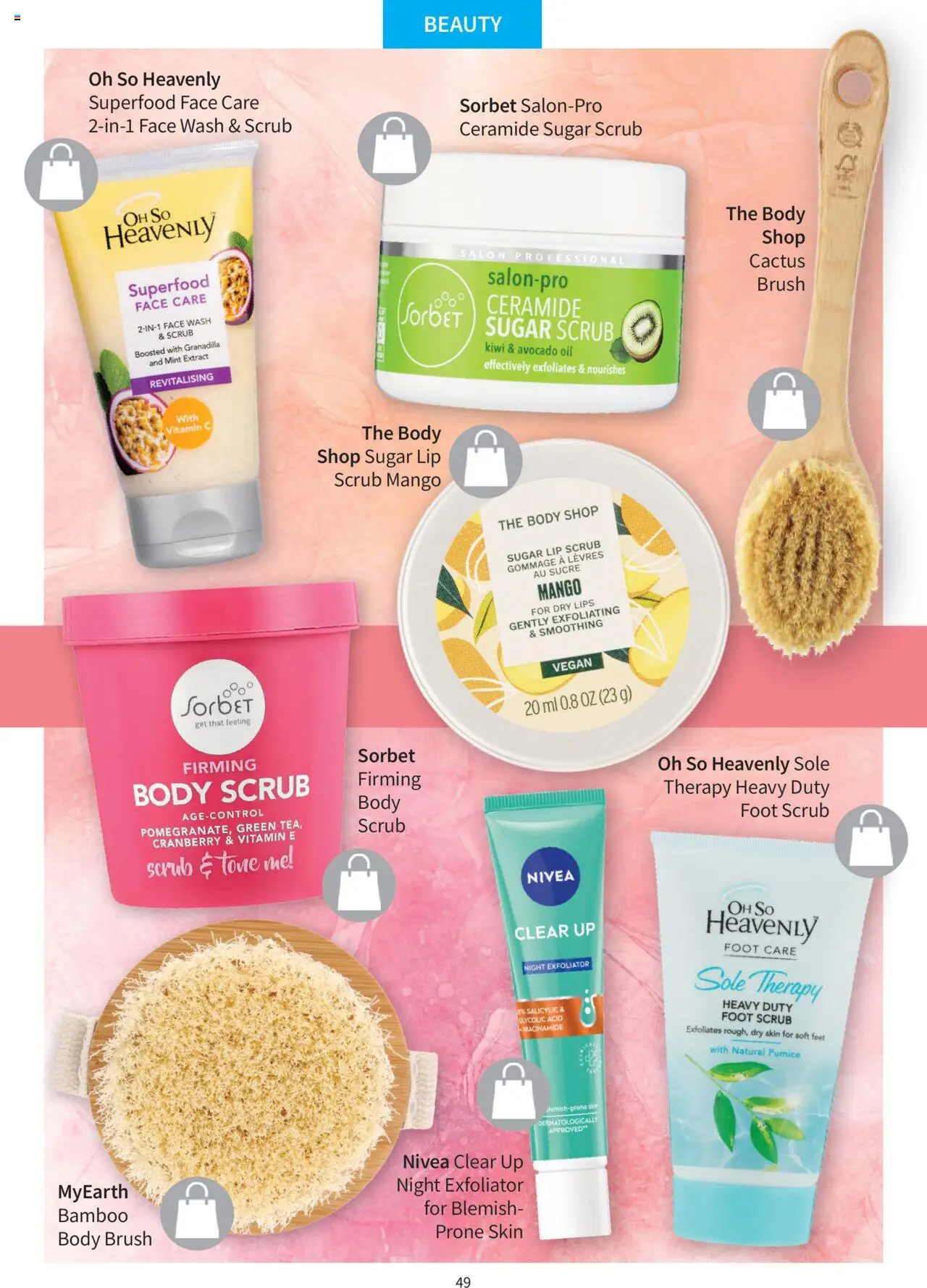 Clicks - Clubcard Magazine │ valid from 01.08.2025 | Page: 49 | Products: Kiwi, Sugar, Mango, Scrub