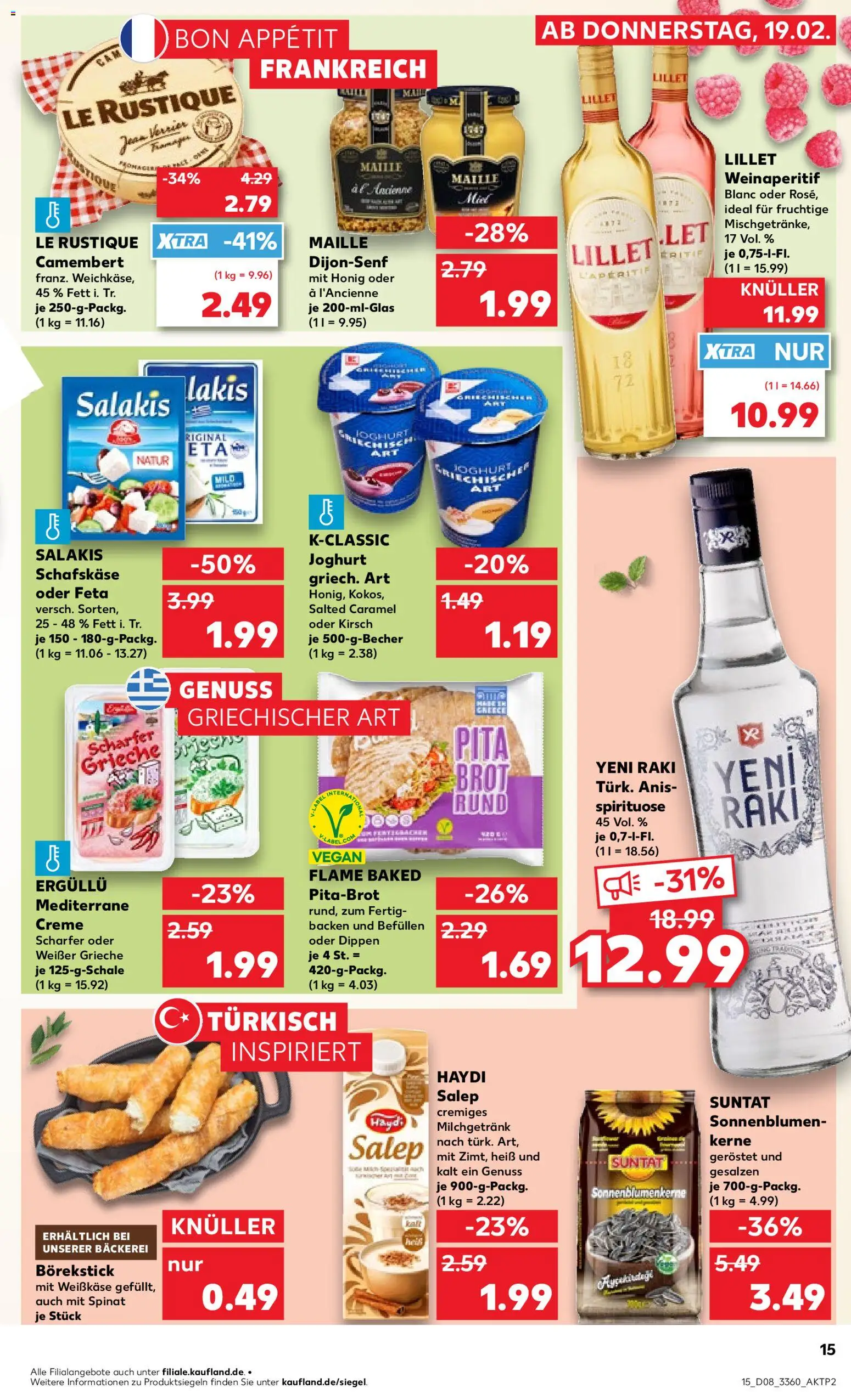 Kaufland prospekt Berlin	 – gültig ab 19.02.2026 | Seite: 15 | Produkte: Feta, Creme, Salakis, Schafskase