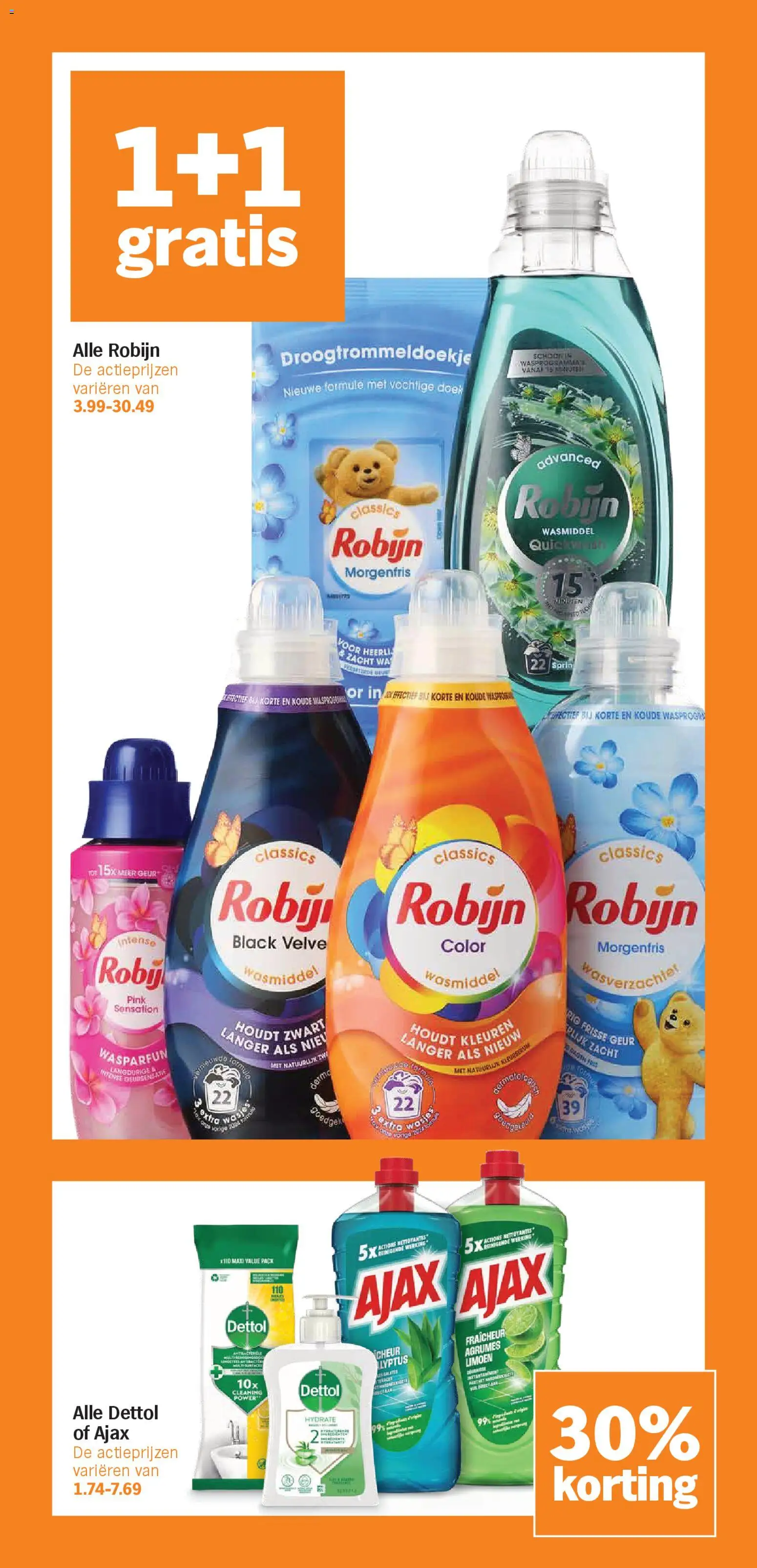 {H1} | Pagina: 31 | Producten: Limoen, Wasmiddel, Wasverzachter, Robijn