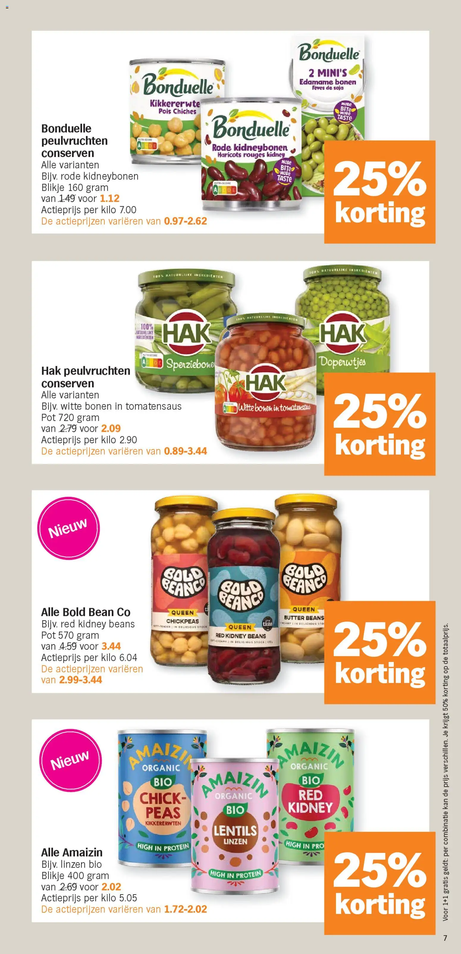 {H1} | Pagina: 7 | Producten: Kikkererwten, Kagyló konzerv, Pot, Kan