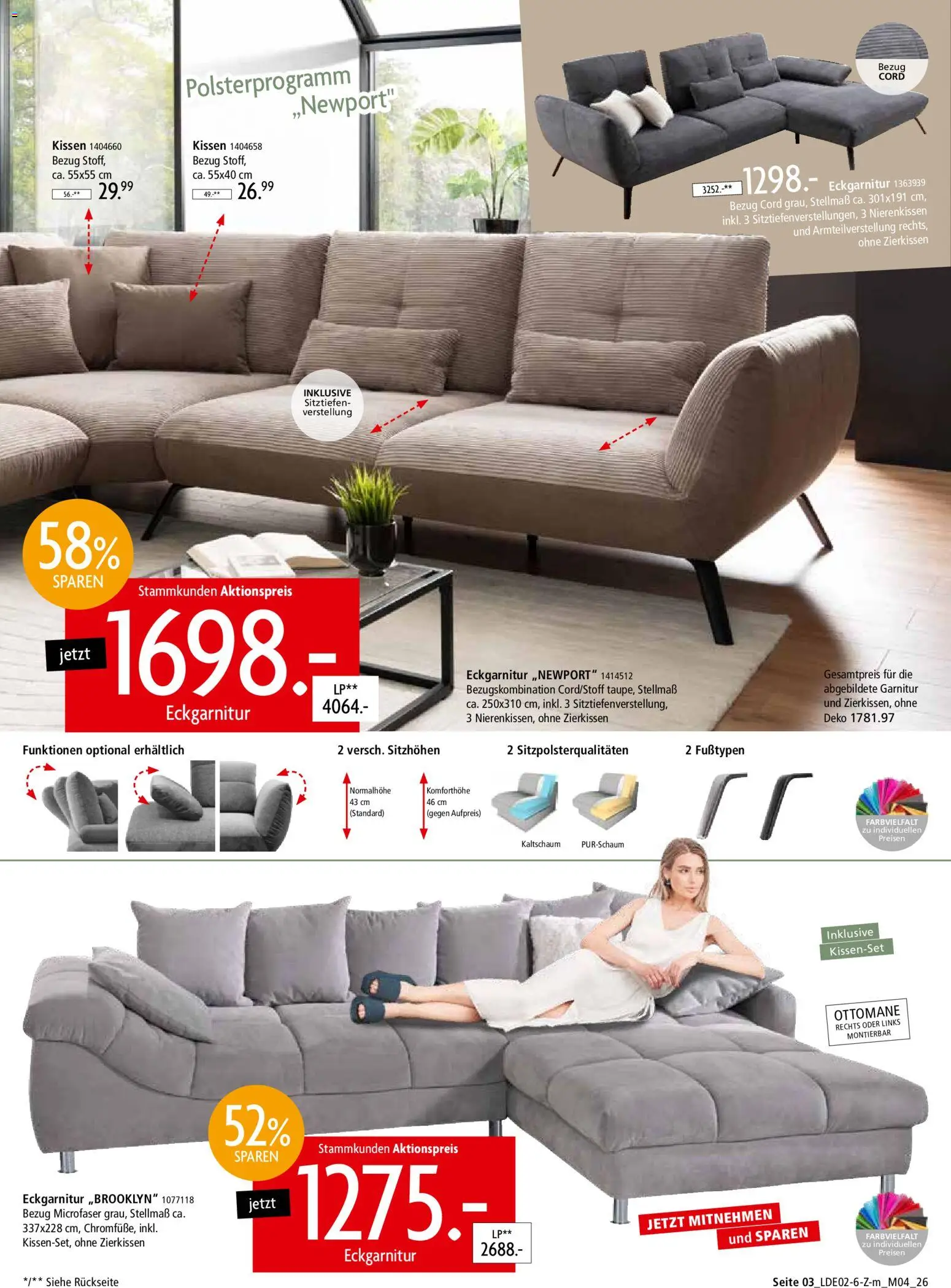 Zurbrüggen Prospekt 	 – gültig ab 22.02.2026 | Seite: 3 | Produkte: Kissen