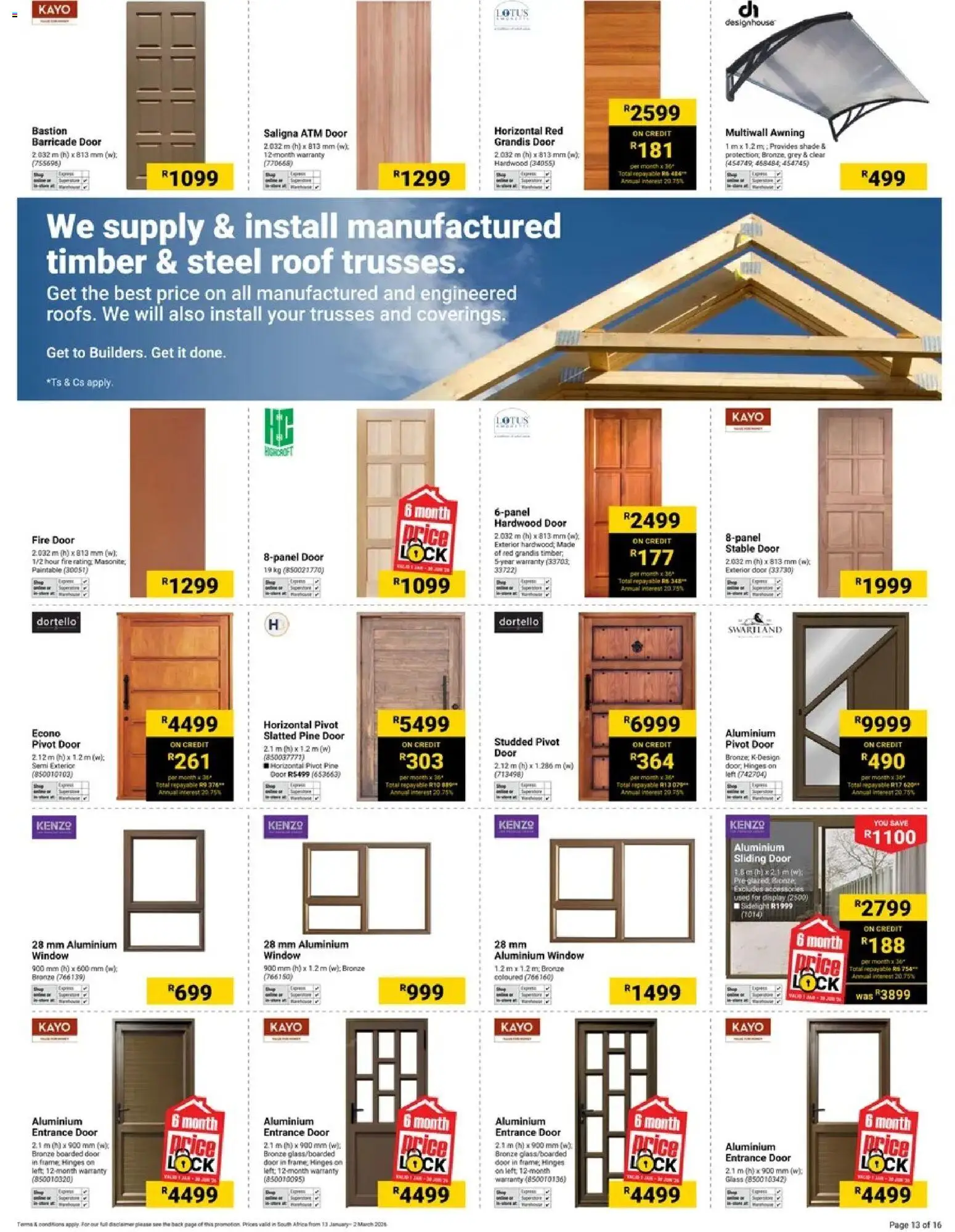 New Builders catalogue – valid from 13.01.2026 | Page: 13 | Products: Hardwood door, Stable door, Lock, Rice