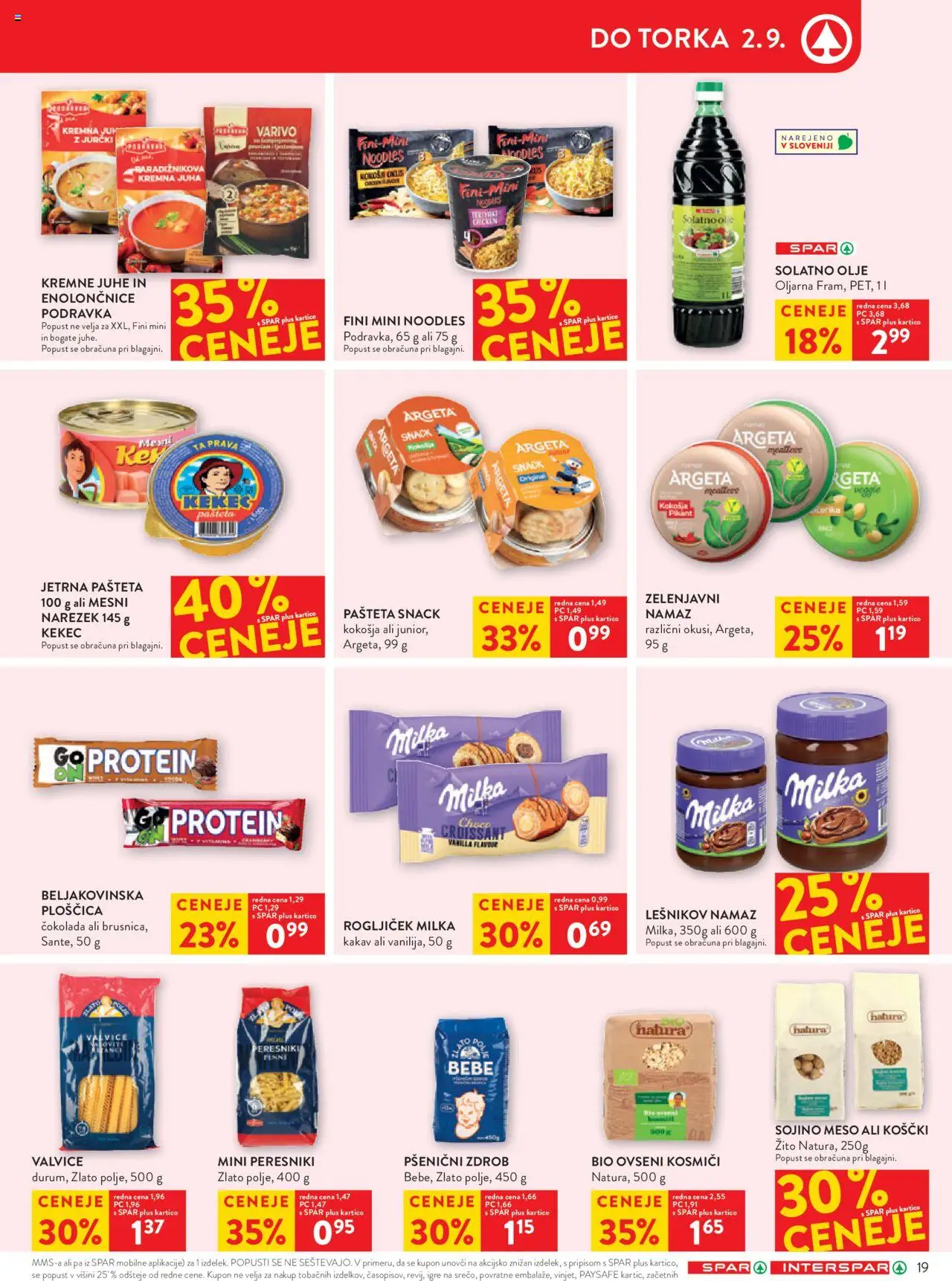 Spar katalog 35/25 │ velja od 27.08.2025 | Stran: 25 | Izdelki: Narezek, Lešnikov namaz, Olje, Top doble cara