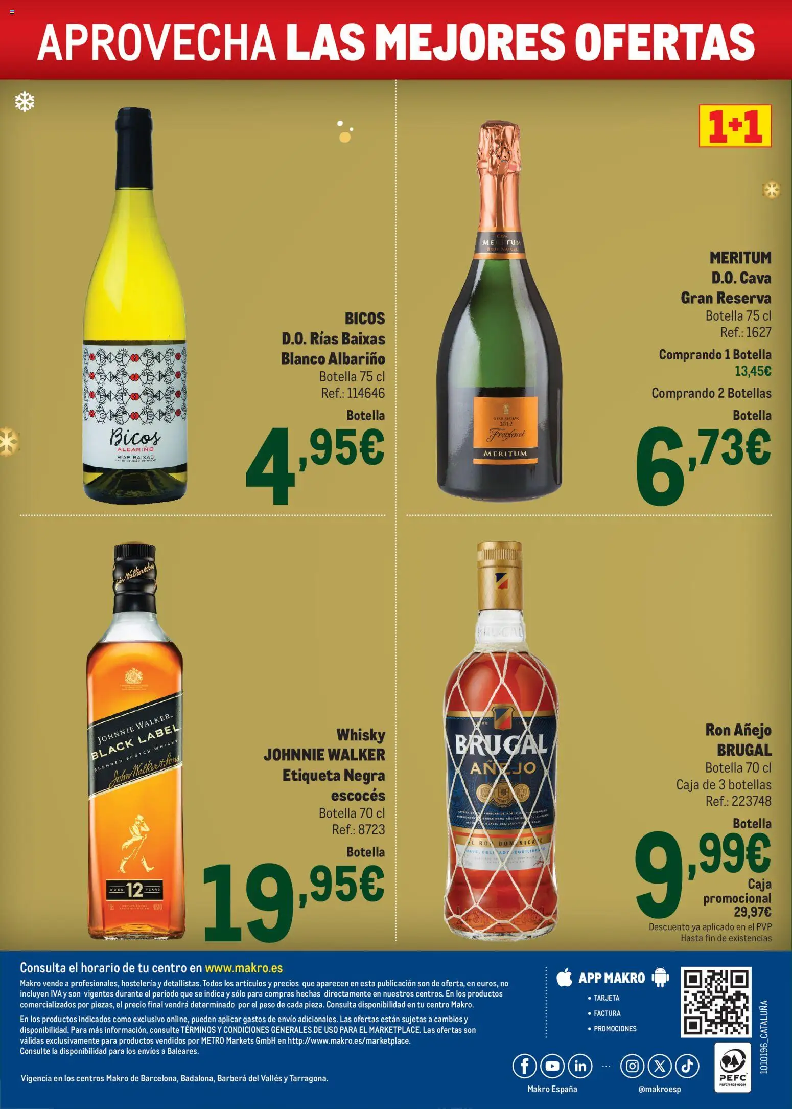 Makro - Precios Navidad Cataluña │ válido desde el 24.11.2025 | Página: 56 | Productos: Ron, Whisky, Peso, Caja