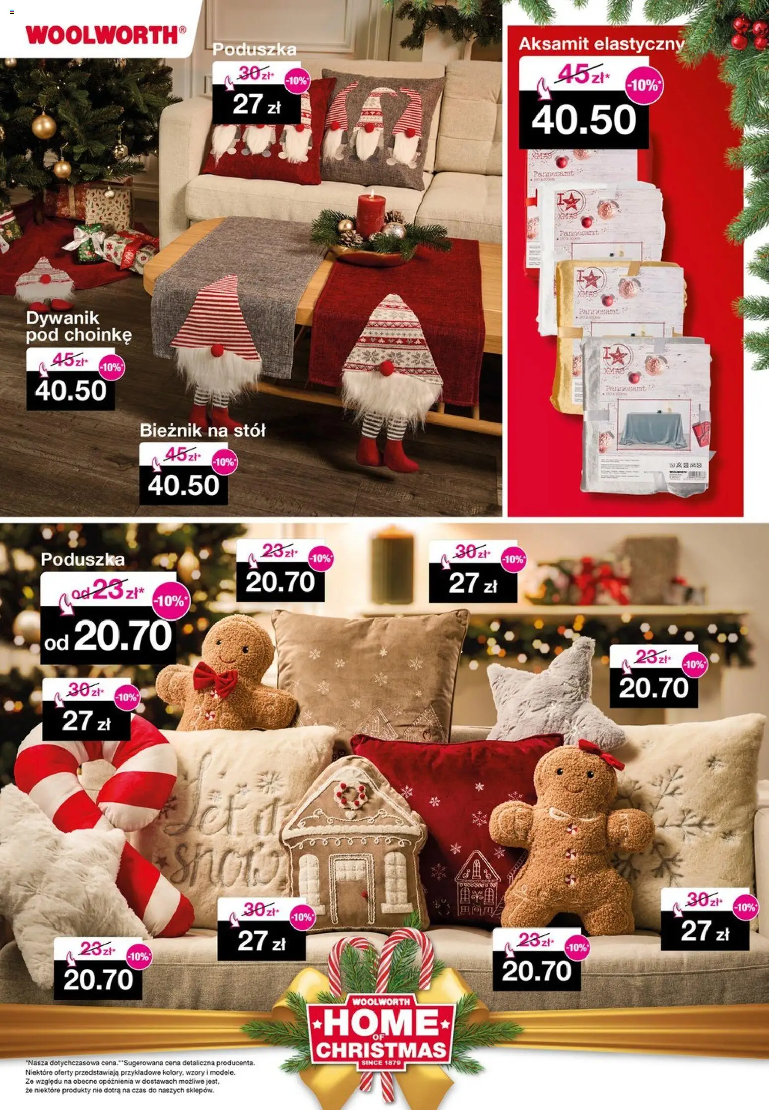 Woolworth Gazetka - Katalog świąteczny od 21.11.2025 | Strona: 48 | Produkty: Poduszka, Stół