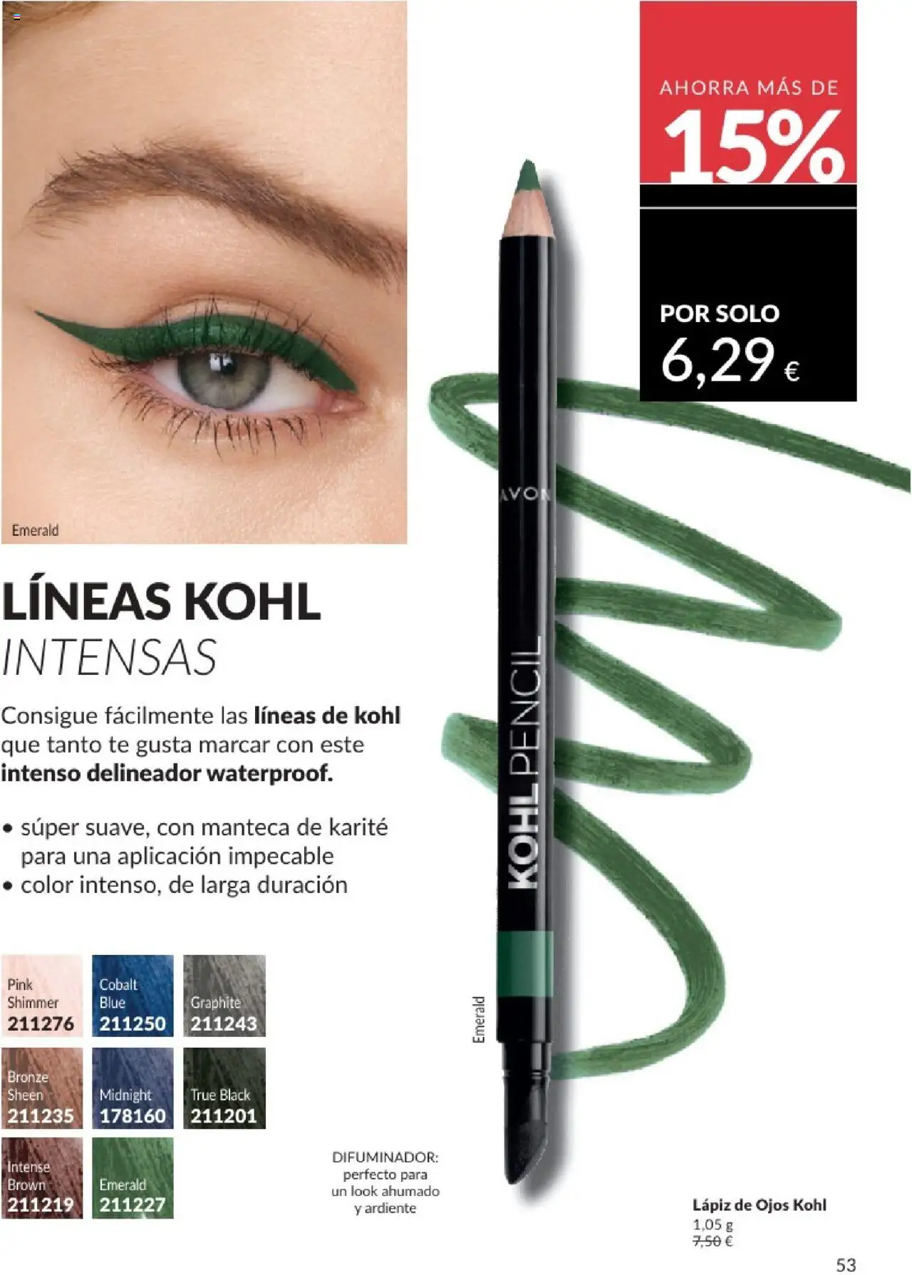 Catálogo AVON campaña 6 │ válido desde el 01.06.2025 | Página: 53 | Productos: Delineador, Manteca, Γάλα σε σκόνη, Té