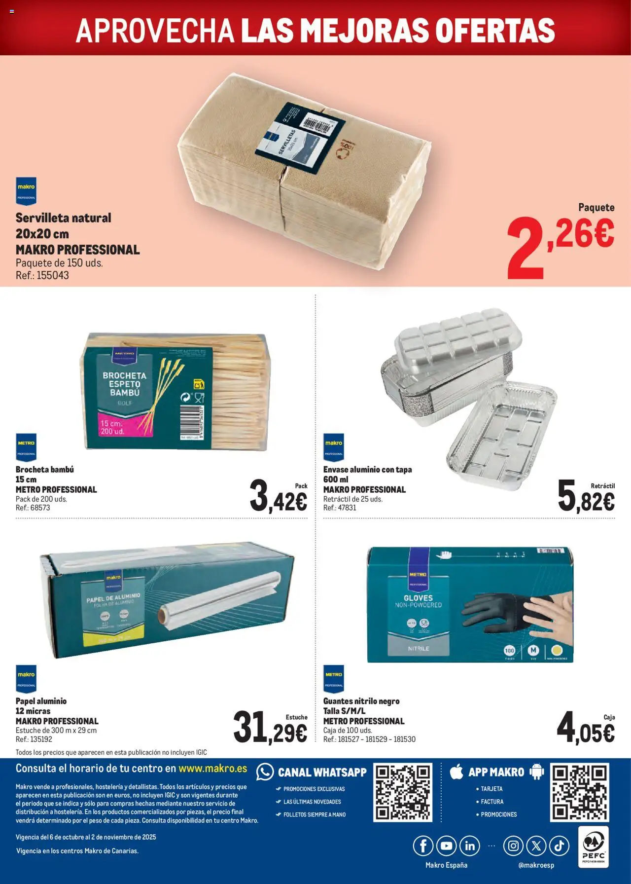 Makro - Ofertas Canarias │ válido desde el 06.10.2025 | Página: 7 | Productos: Guantes, Peso, Caja