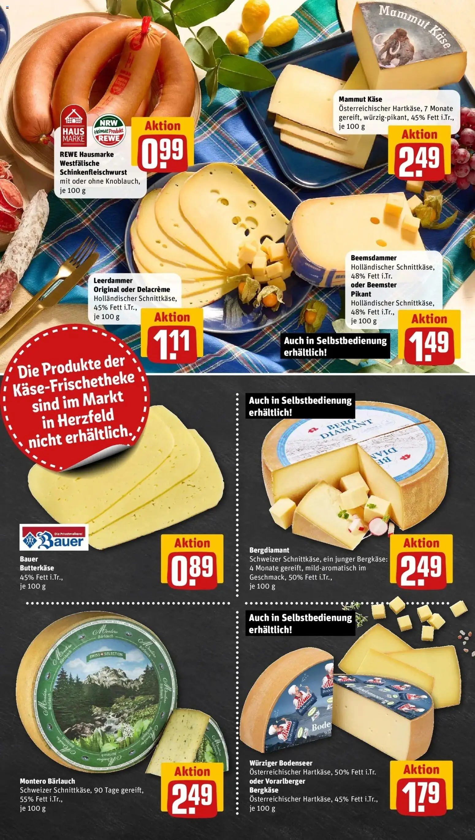 Rewe Prospekt Lippetal	 – gültig ab 15.03.2026 | Seite: 9 | Produkte: Käse, Leerdammer