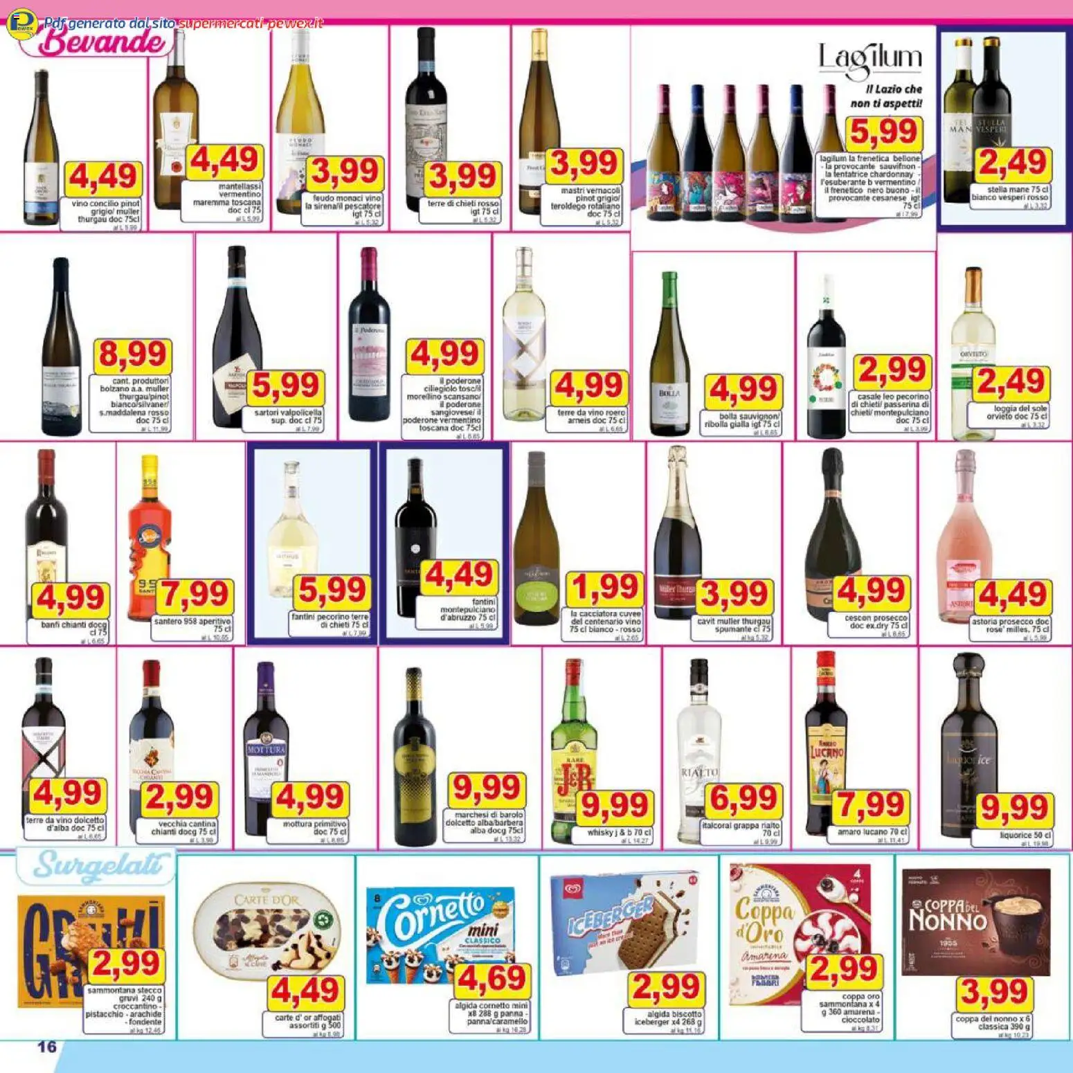 Volantino Pewex del 27.11.2025 | Pagina: 16 | Prodotti: Panna, Prosecco, Amaro, Aperitivo