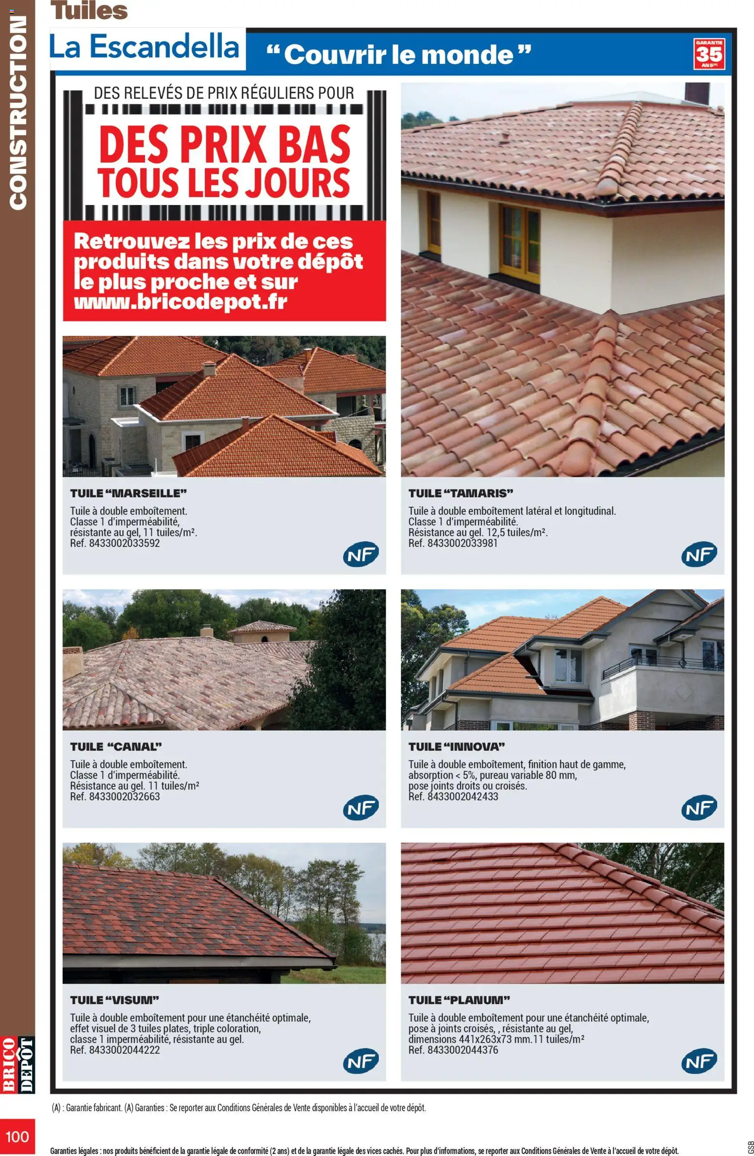 {H1} | Page: 100 | Produits: Tuile