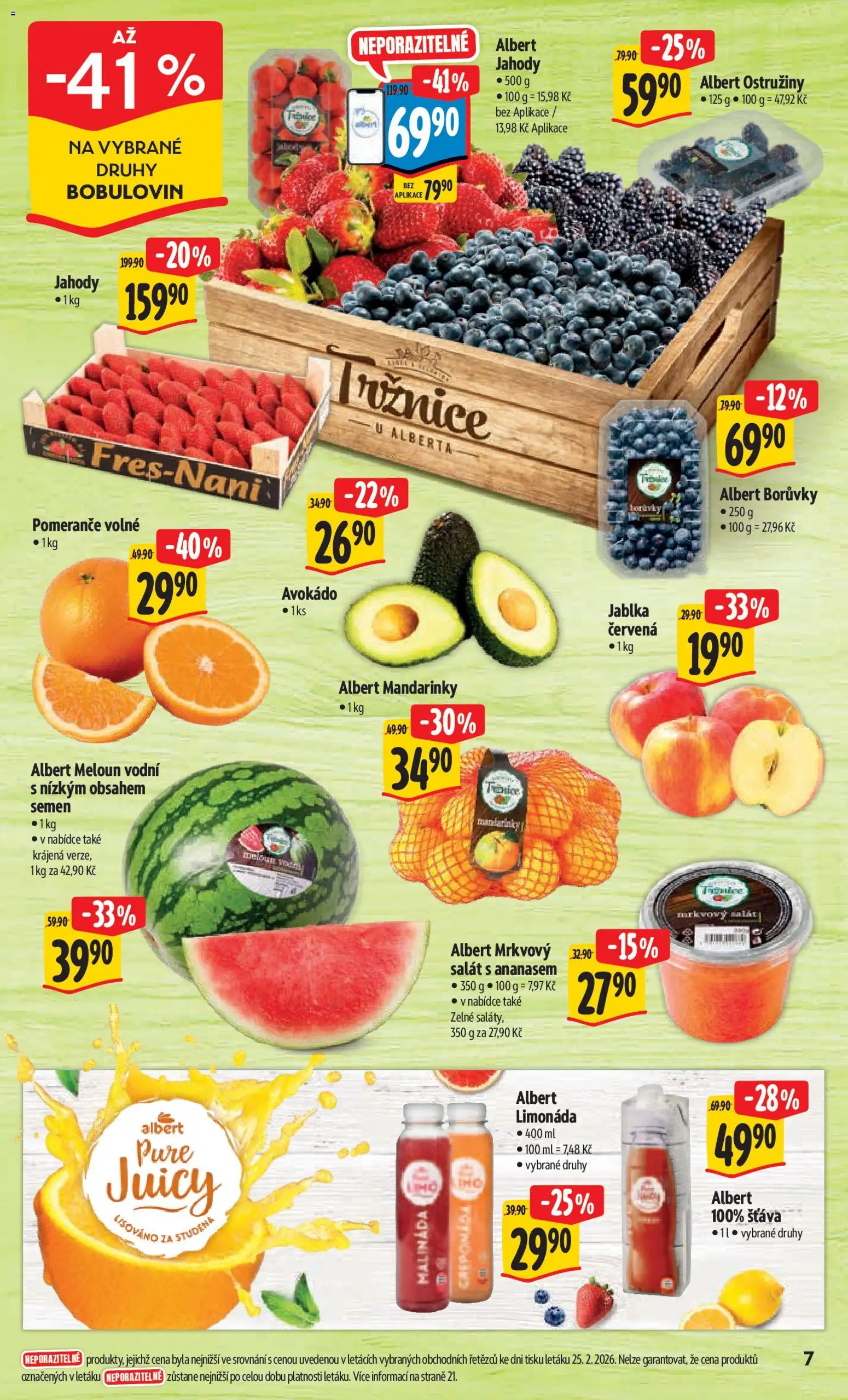 Albert leták - Hypermarket od 04.03.2026 | Strana: 15 | Produkty: Meloun, Jablka, Pomeranče, Borůvky