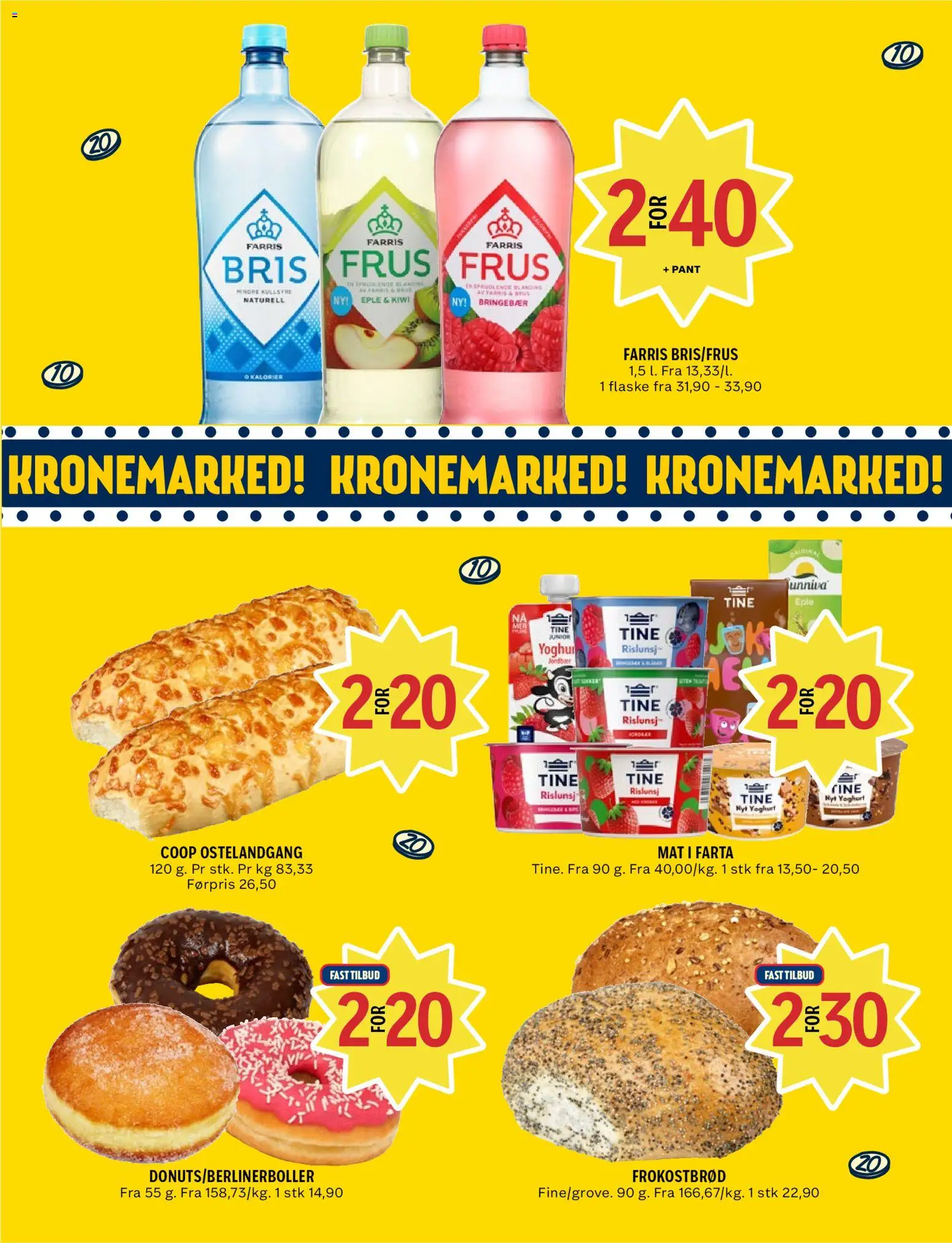 {H1} | Side: 9 | Produkter: Ferăstrău, Yoghurt, Bringebær, Суміш дитяча