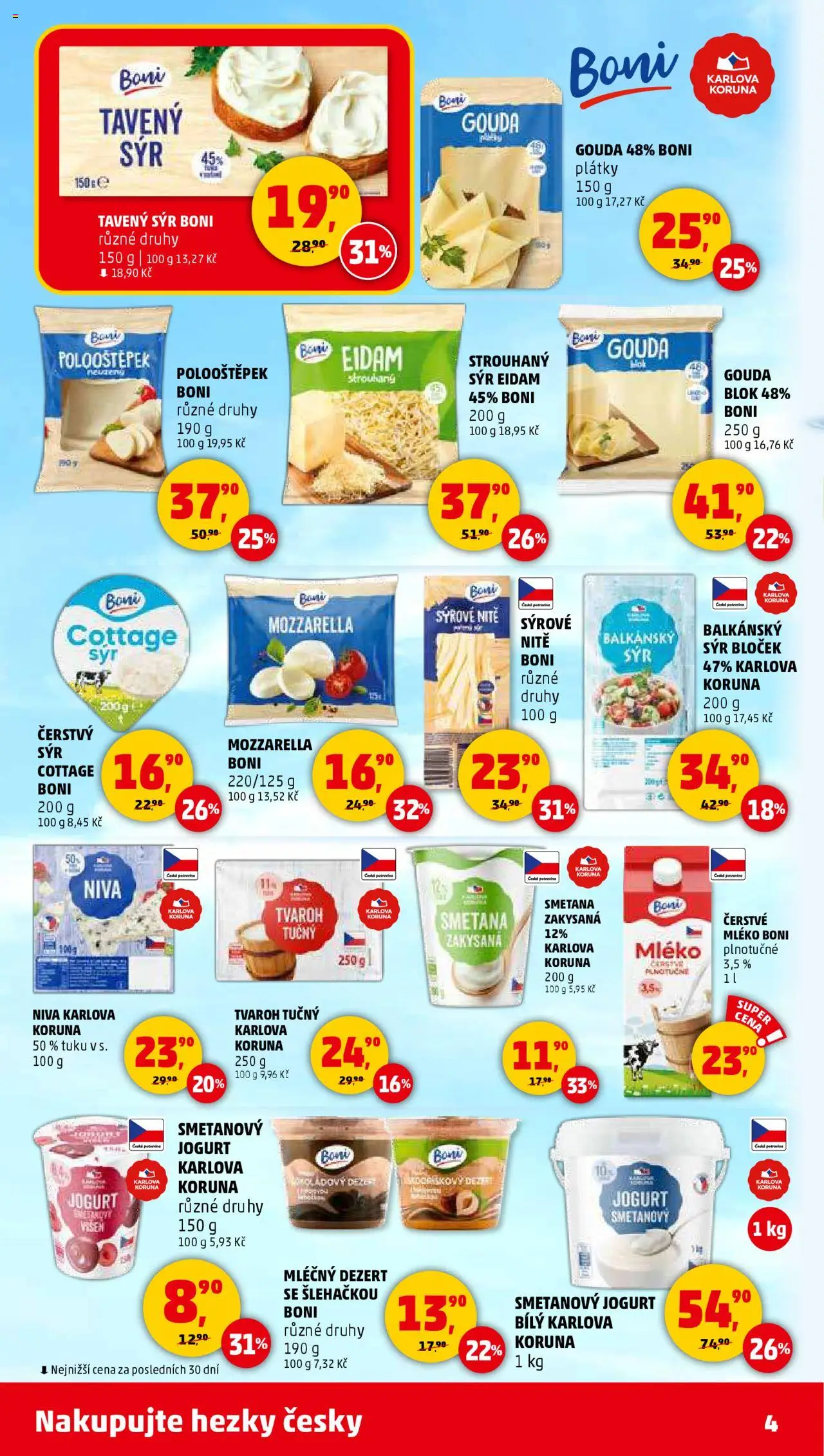 Penny Market leták - Čtvrtečník od 21.08.2025 | Strana: 4 | Produkty: Smetanový jogurt, Tvaroh, Blok, Tvaroh tučný