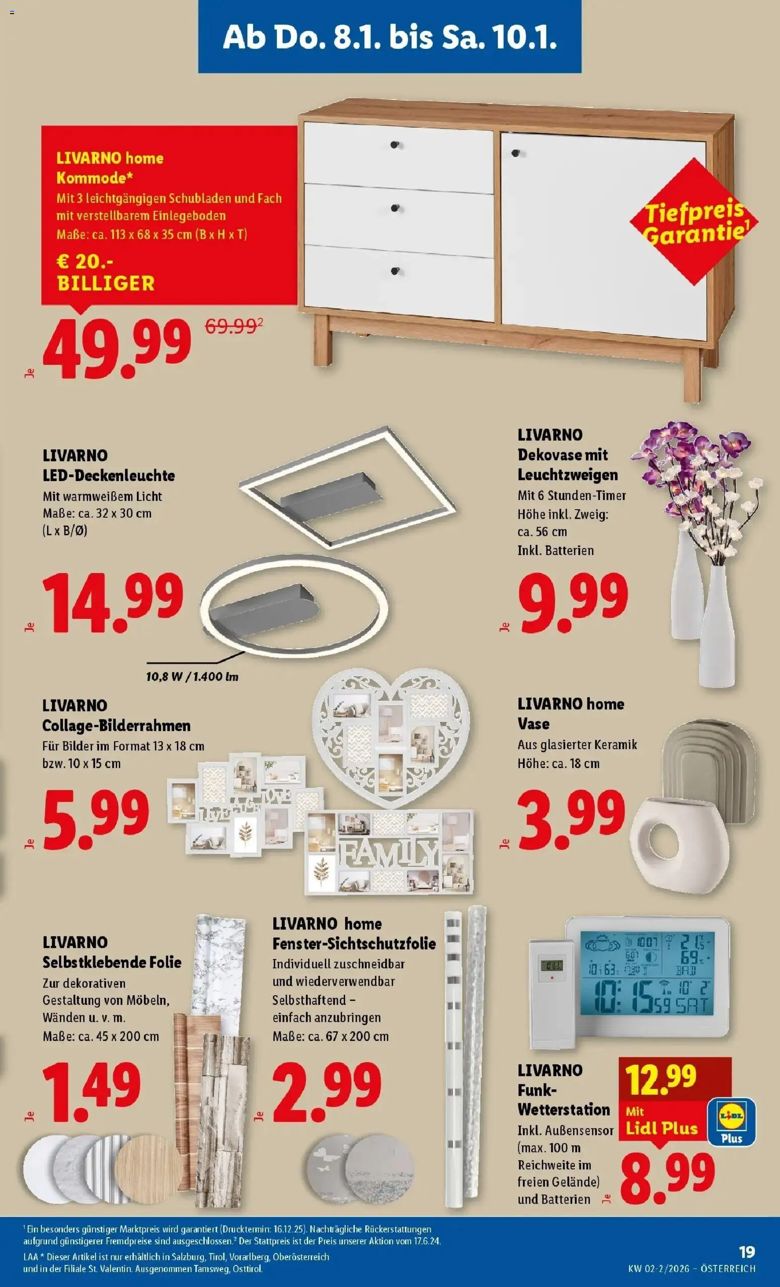 Lidl Flugblatt - Jenbach, Eferding, Dornbirn gültig ab 08.01.2026 | Seite: 21 | Produkte: Wetterstation, Vase