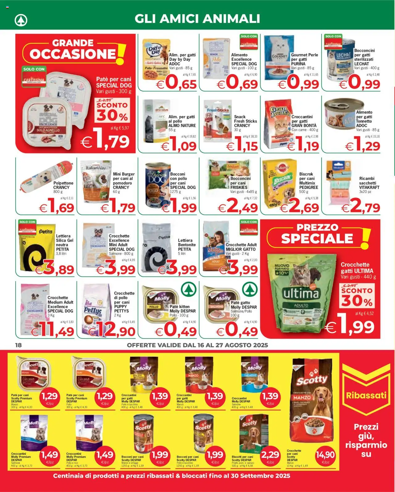 Volantino Eurospar del 16.08.2025 | Pagina: 18 | Prodotti: Pollo, Tacchino, Pomodoro, Crocchette