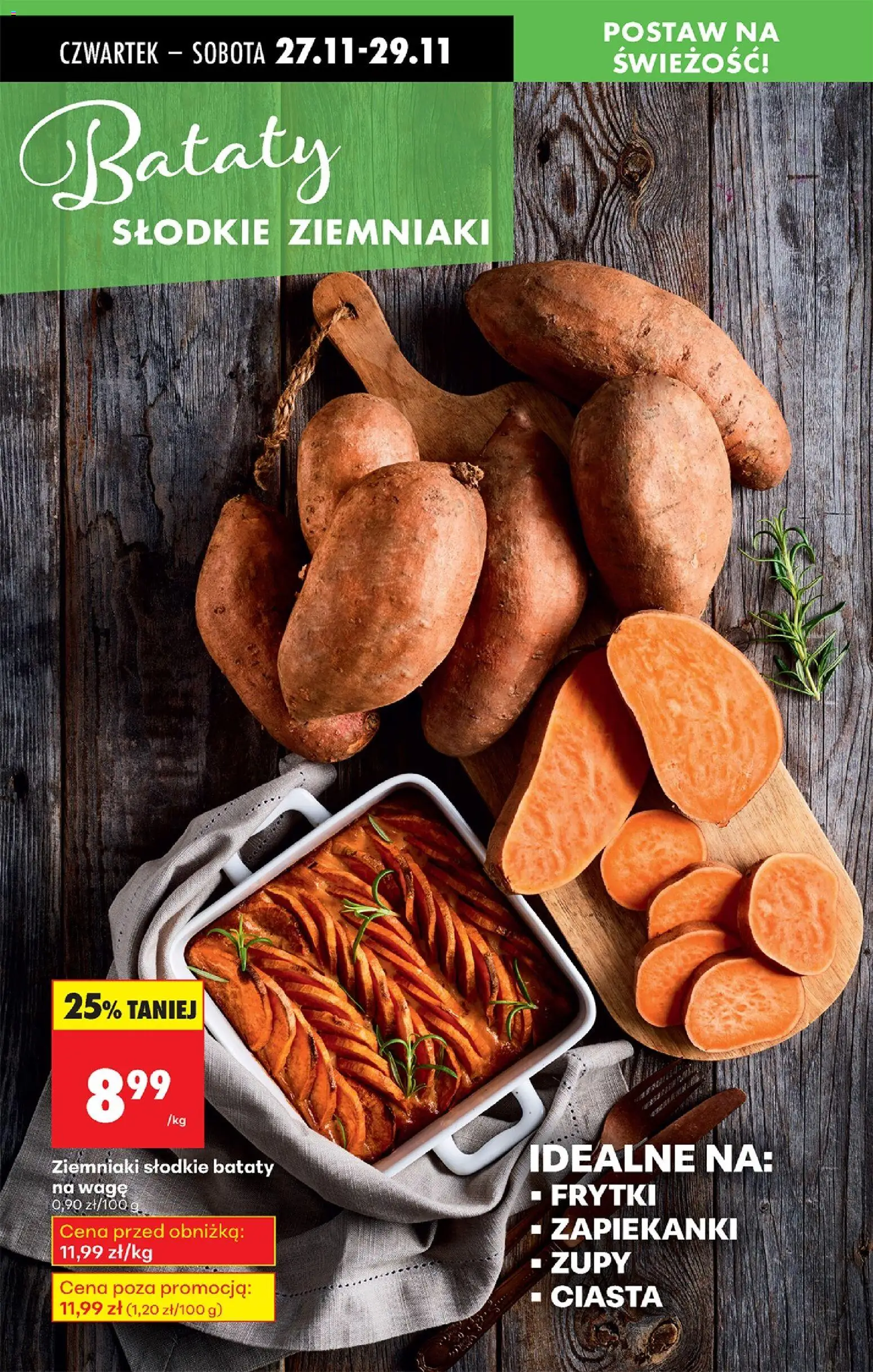 Biedronka Black Friday od 27.11.2025 | Strona: 23 | Produkty: Bataty, Zapiekanki, Frytki, Ziemniaki