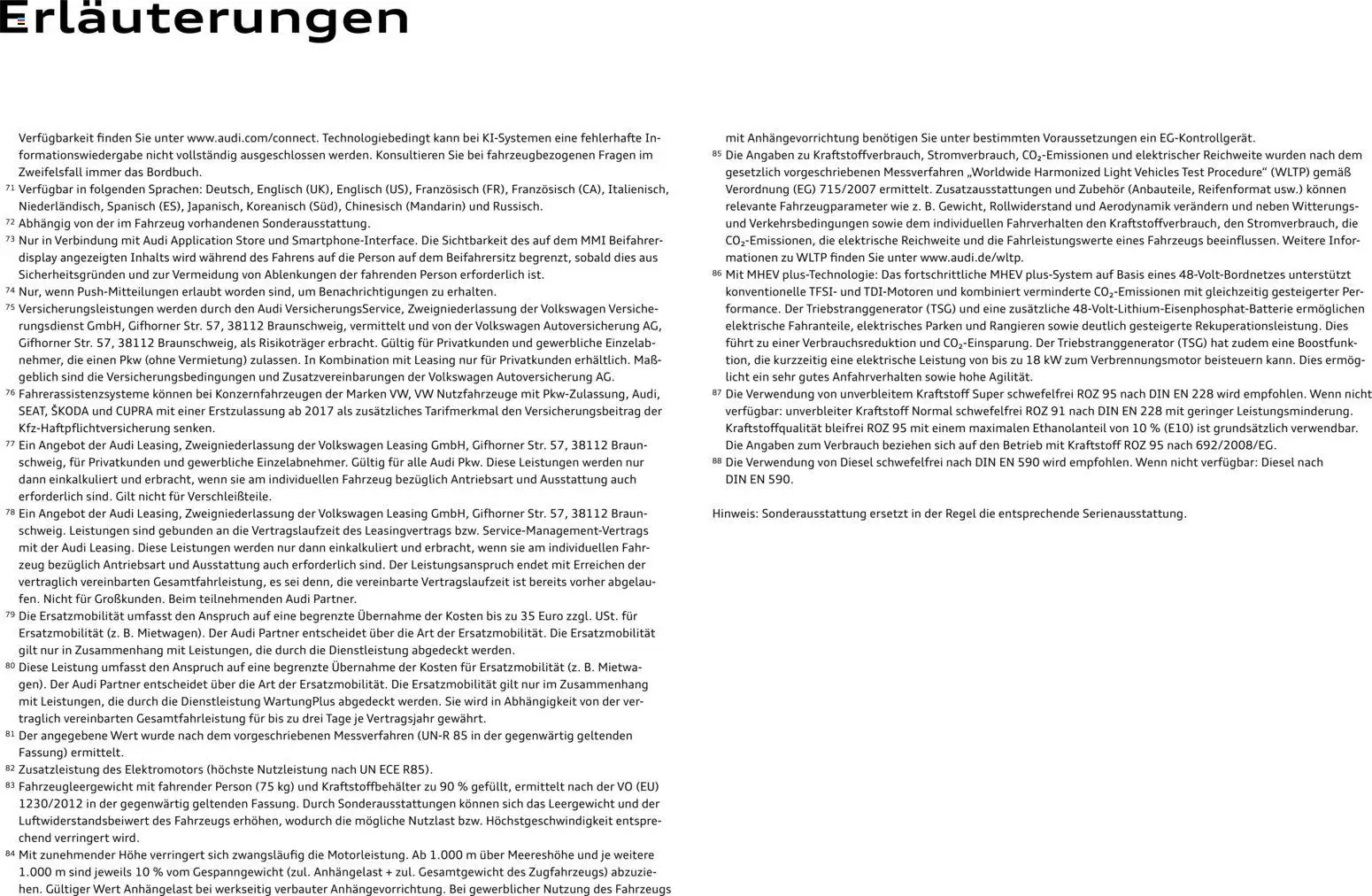 Audi A6 – gültig ab 28.10.2025 | Seite: 162