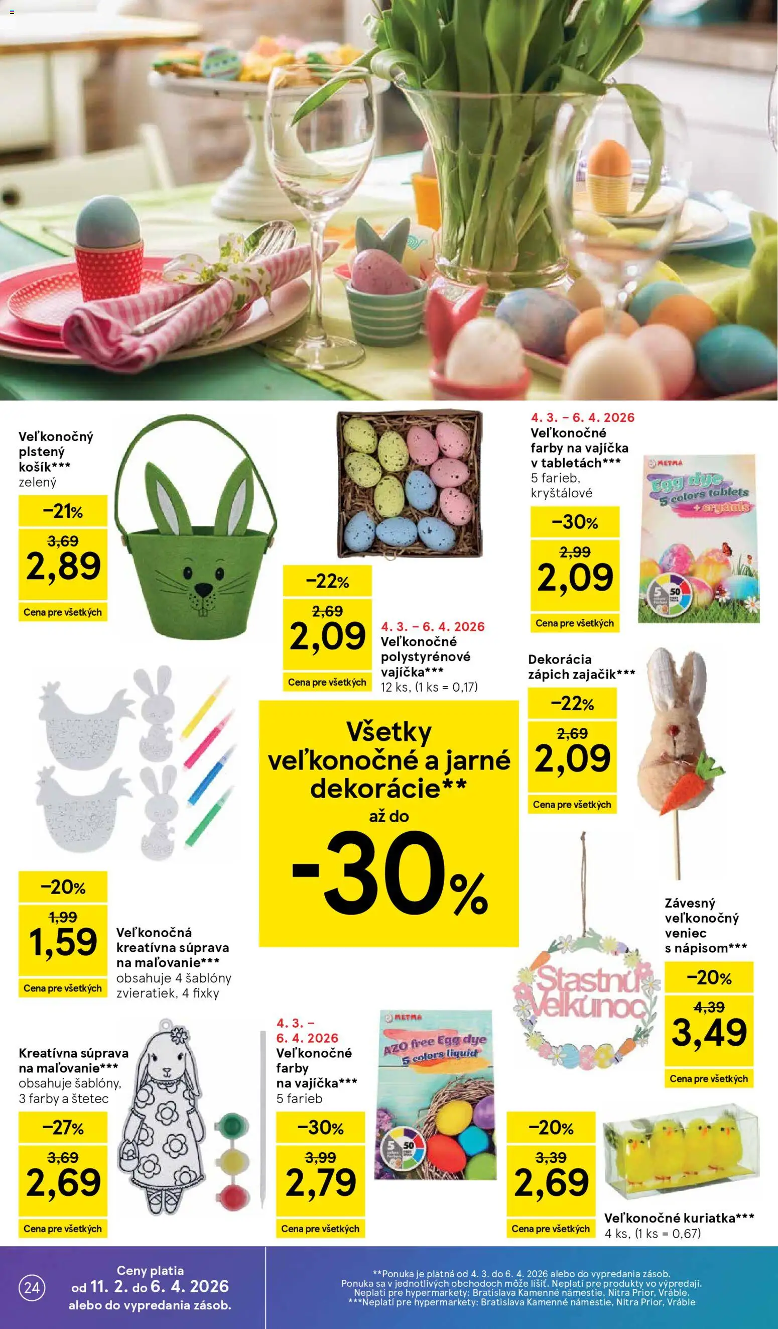 Nové Tesco akcie – leták je platný od 18.03.2026 | Strana: 24 | Produkty: Štetec, Fixky