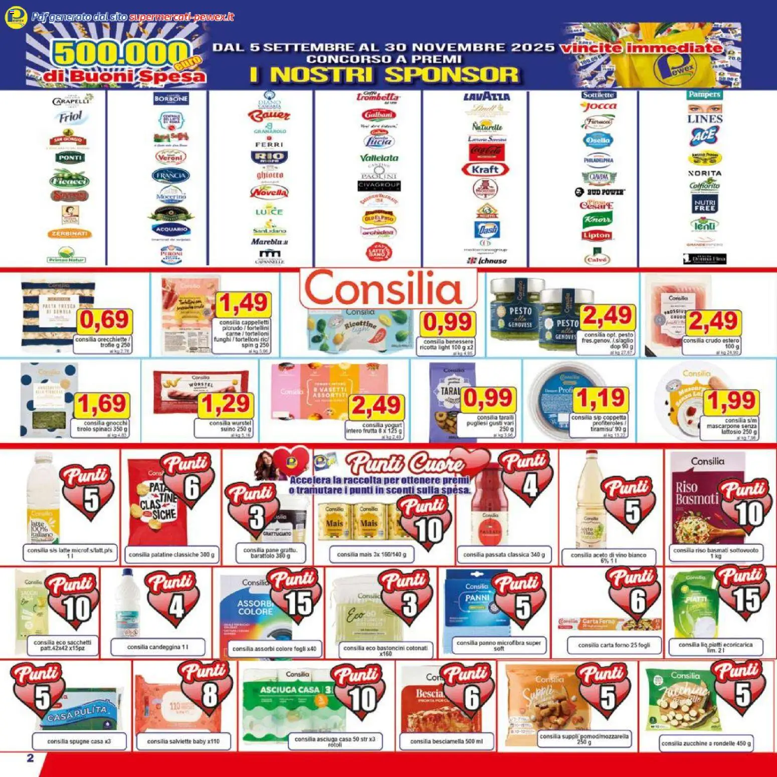 Volantino Pewex del 27.11.2025 | Pagina: 2 | Prodotti: Panno microfibra, Patatine, Wurstel, Carta forno