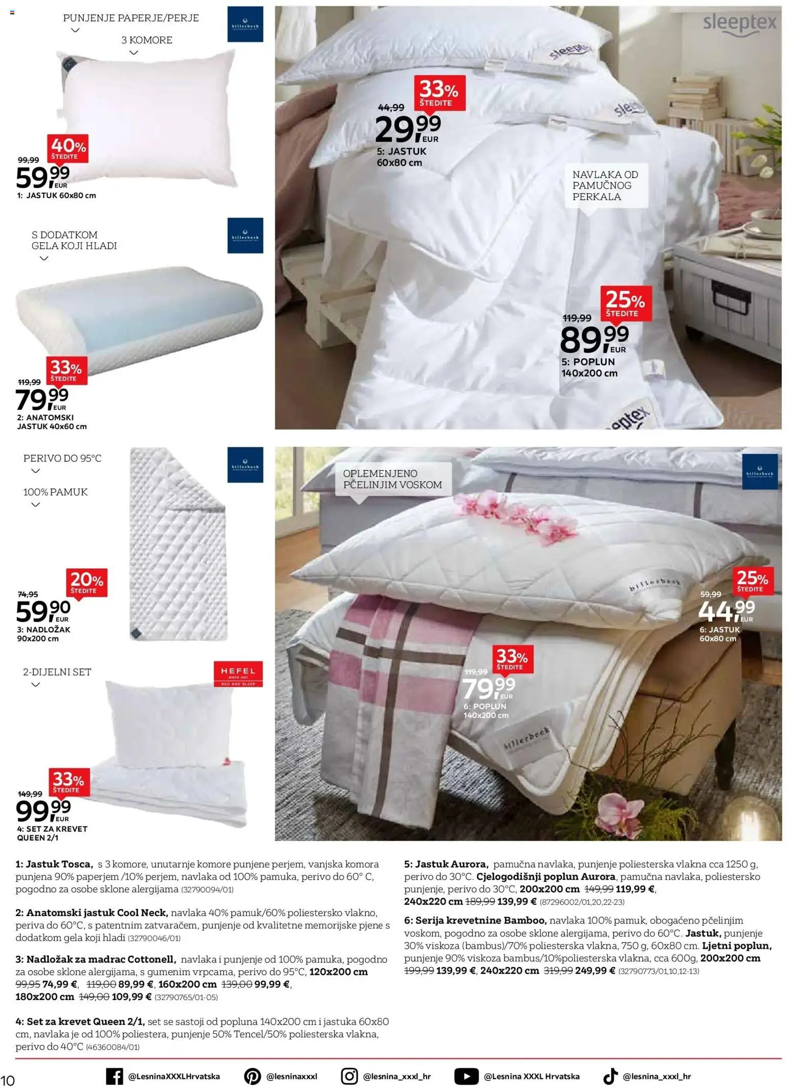 Lesnina katalog | vrijedi od 30.03.2026 | Stranica: 10 | Proizvodi: Krevet, Madrac, Jastuk, Poplun