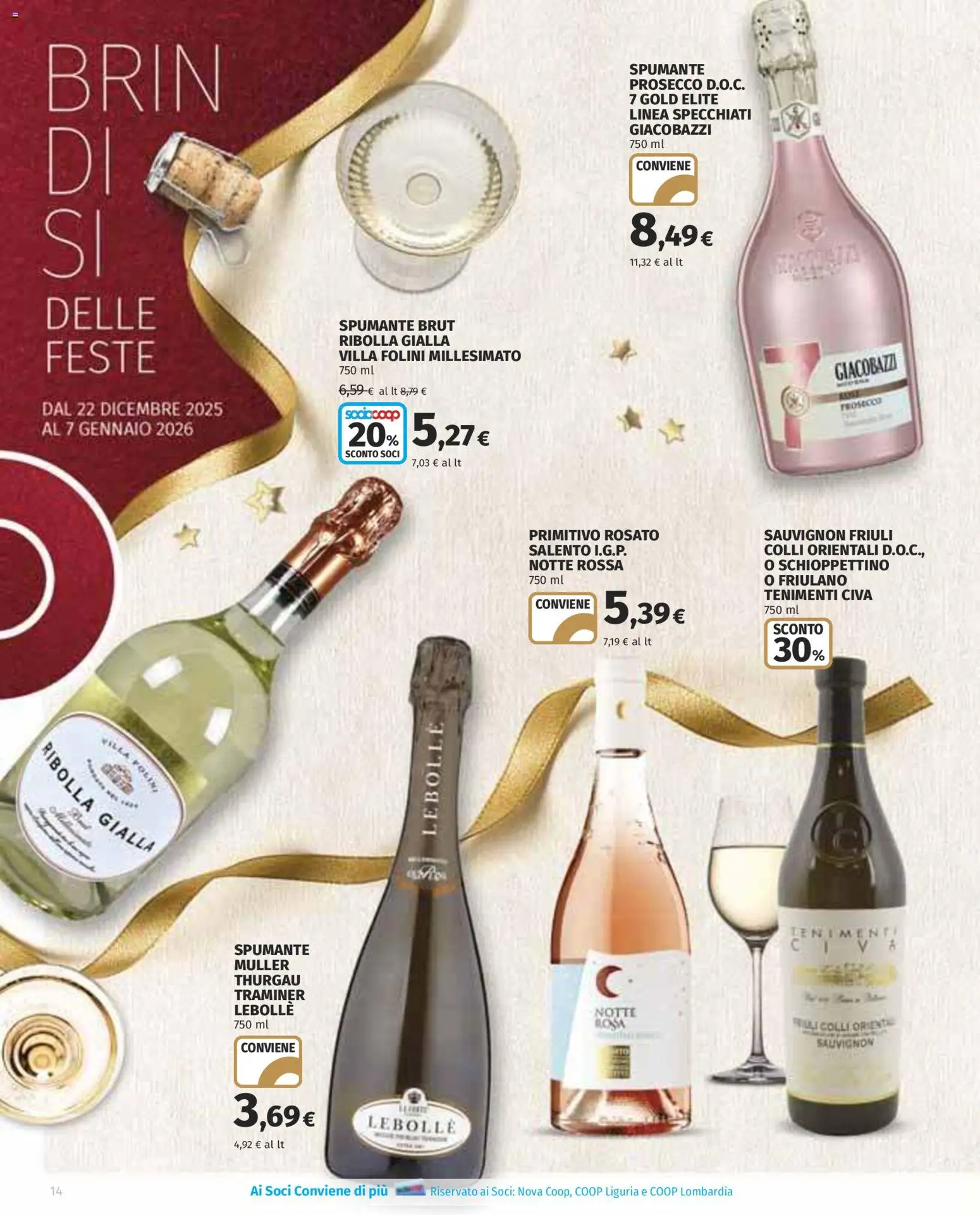 Volantino Ipercoop del 22.12.2025 | Pagina: 14 | Prodotti: Prosecco, Spumante