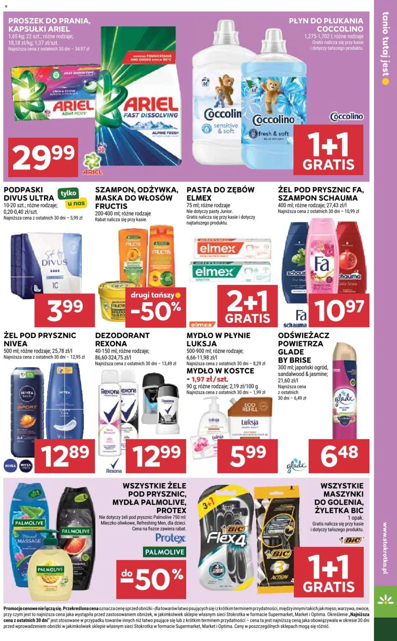 Stokrotka gazetka od 29.04.2026 | Strona: 33 | Produkty: Stokrotka, Coccolino, Prysznic, Mydło
