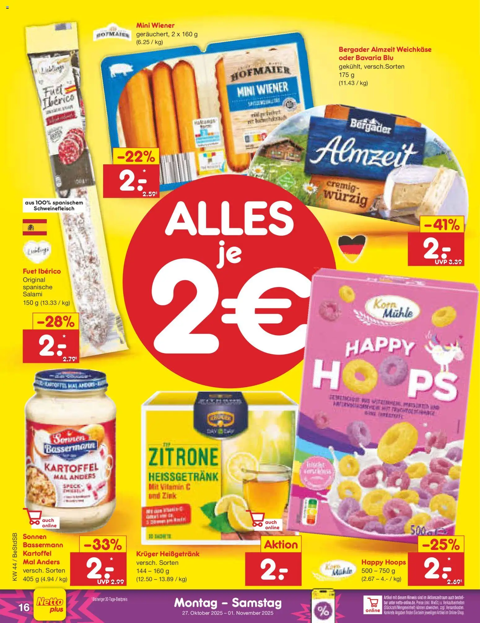Netto Marken-Discount Prospekt 	 – gültig ab 27.10.2025 | Seite: 18 | Produkte: Mühle, Zitrone, Salami, Schweinefleisch
