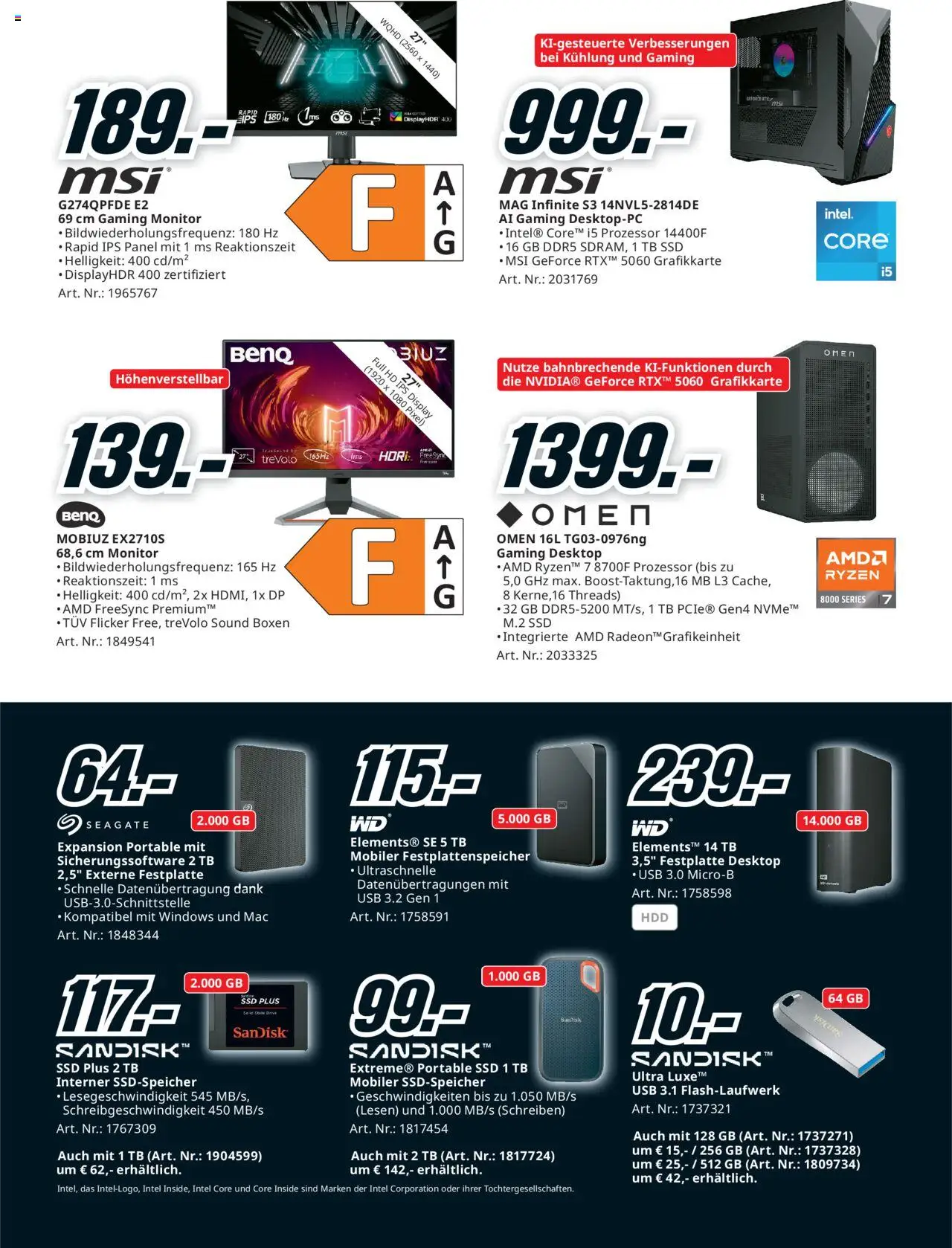 Media Markt Angebote gültig ab 15.10.2025 | Seite: 11 | Produkte: Monitor, USB