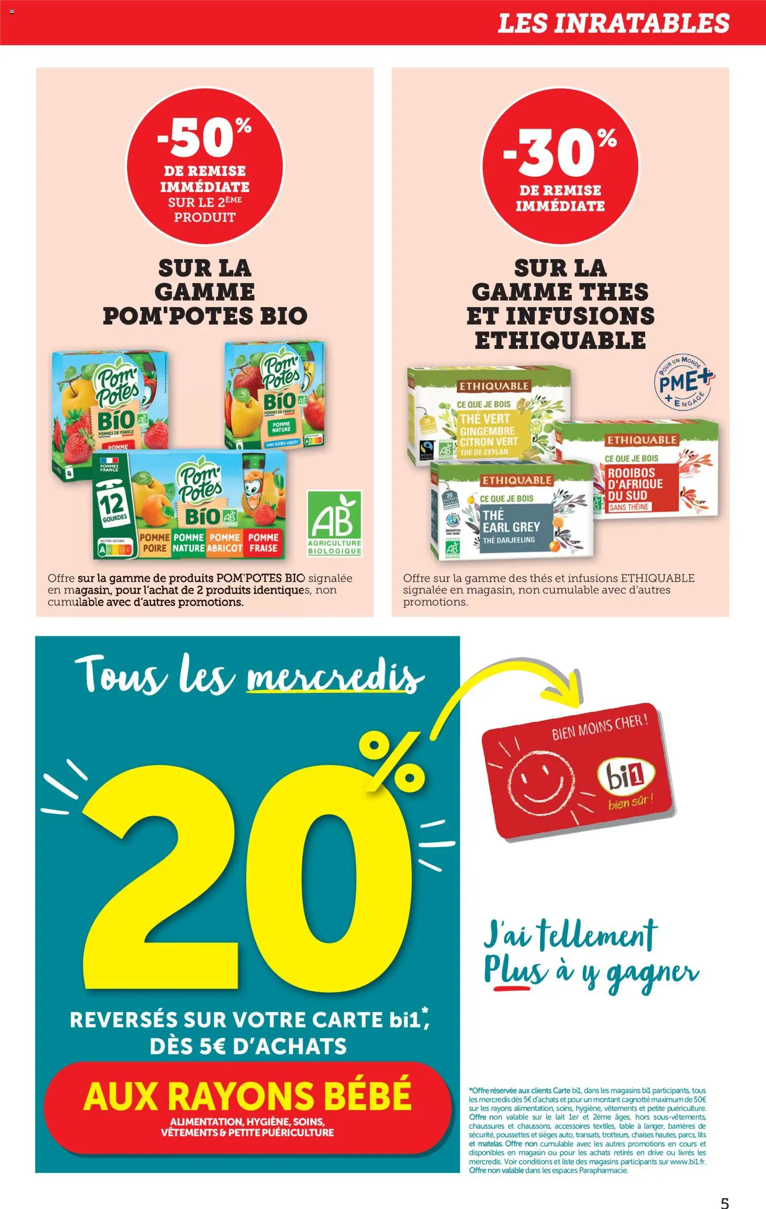 {H1} | Page: 5 | Produits: Citron vert, Pom'potes, Pommes, Thé