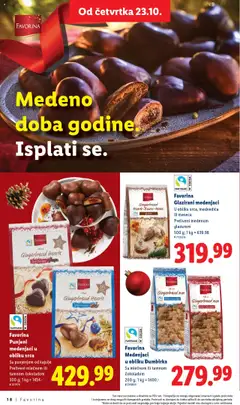 Glazirani medenjaci, U obliku srca, medvedića ili meseca Preliveni medenom glazurom - pregled Lidl kataloga - važi od 23.10.2025 | Strana: 18 | Proizvode: Medenjaci