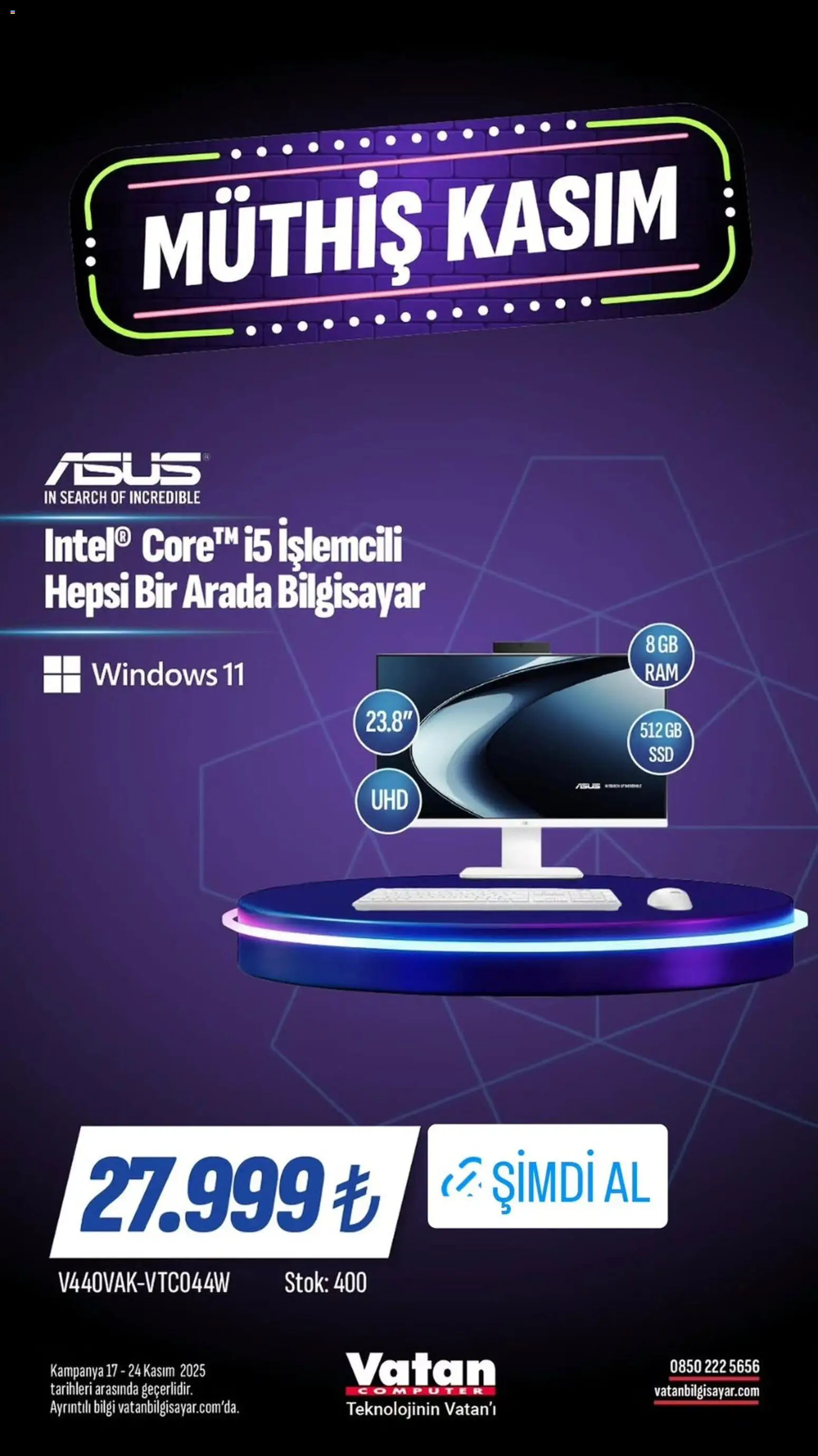 Vatan Bilgisayar Black Friday - 17.11.2025 tarihinden itibaren geçerlidir | Sayfa: 1 | Ürünler: Bilgisayar