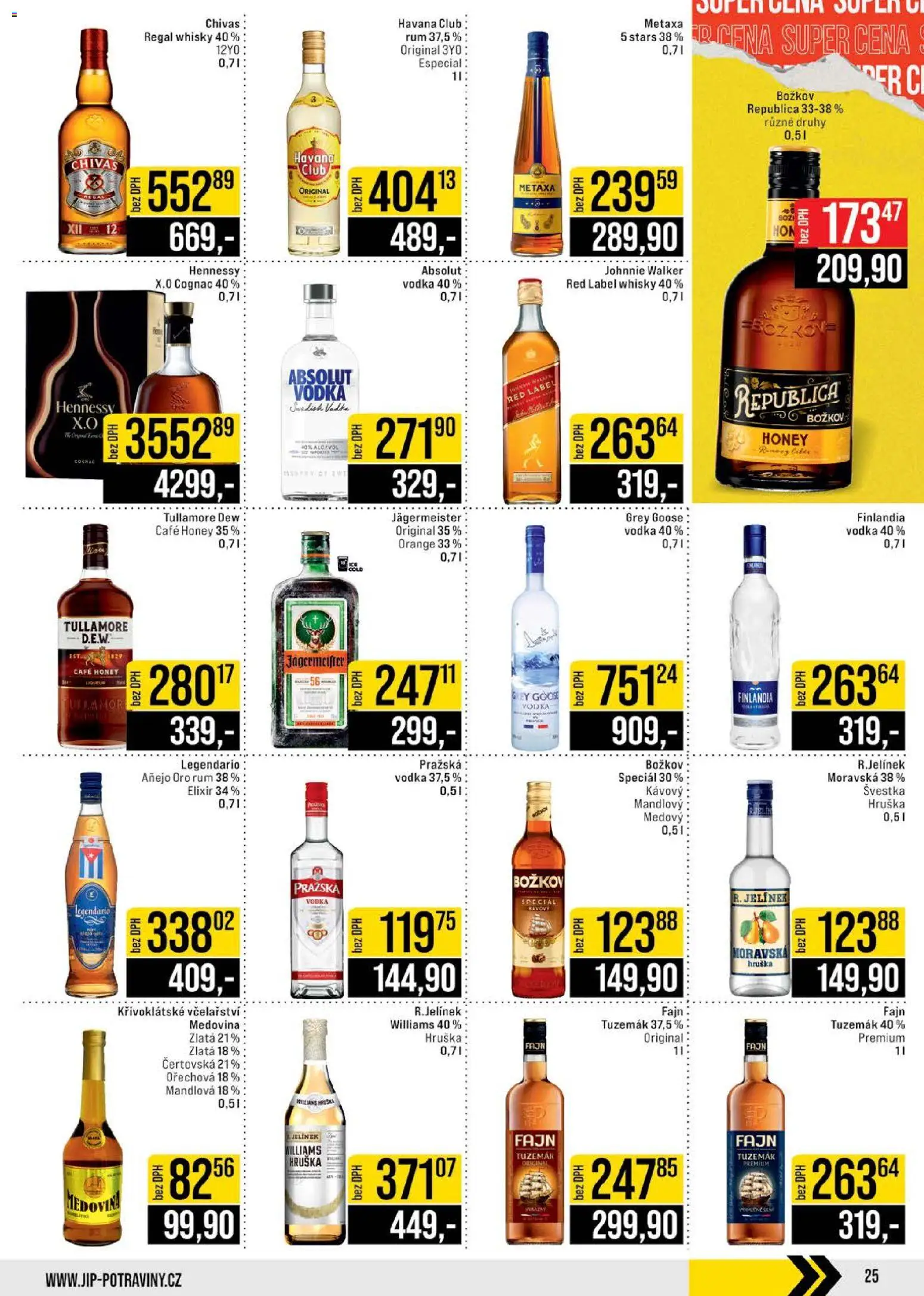 Jip leták - Cash & Carry od 19.11.2025 | Strana: 25 | Produkty: Chivas, Regál, Tuzemák, Legendario