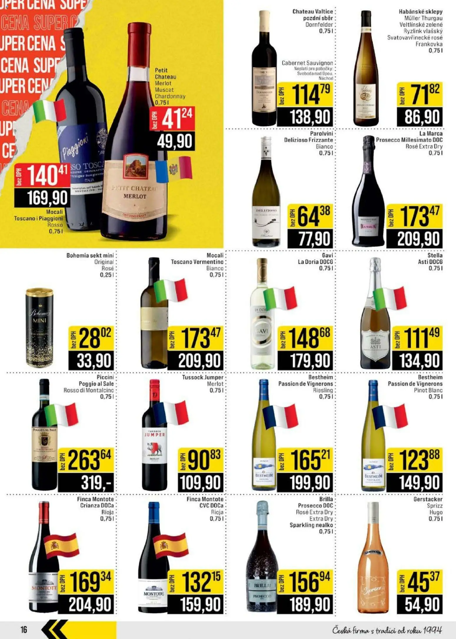 Jip leták - Cash & Carry od 22.04.2026 | Strana: 16 | Produkty: Bohemia sekt, Habánské sklepy, Sekt, Cabernet Sauvignon